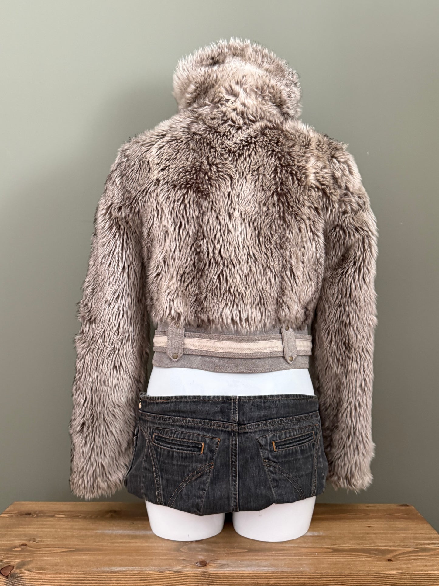 Faux Fur Bomber Jacket (UK10)