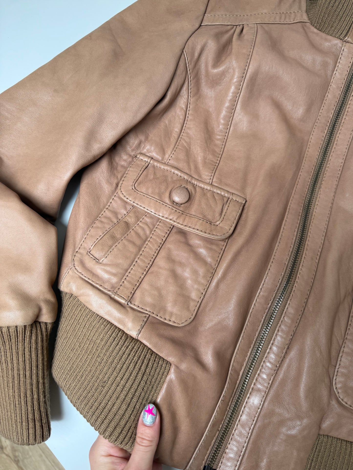 Oasis Leather Jacket (UK16)