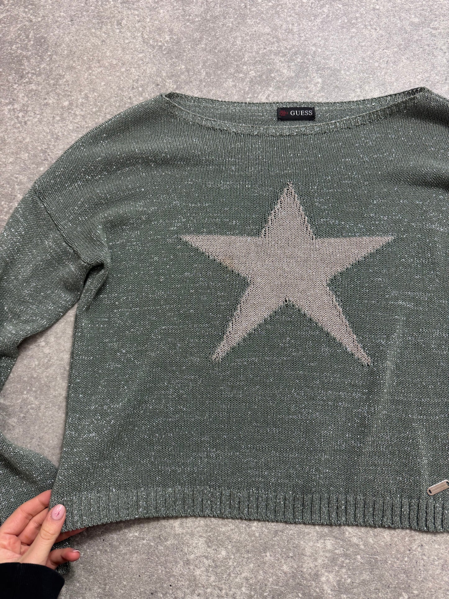 Guess Sparkly Crop Jumper (XS)