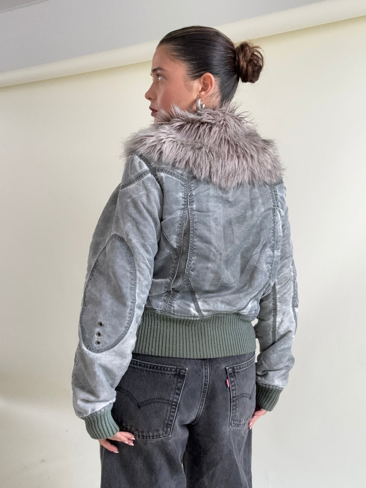 Y2K Utility Bomber Jacket (UK10)