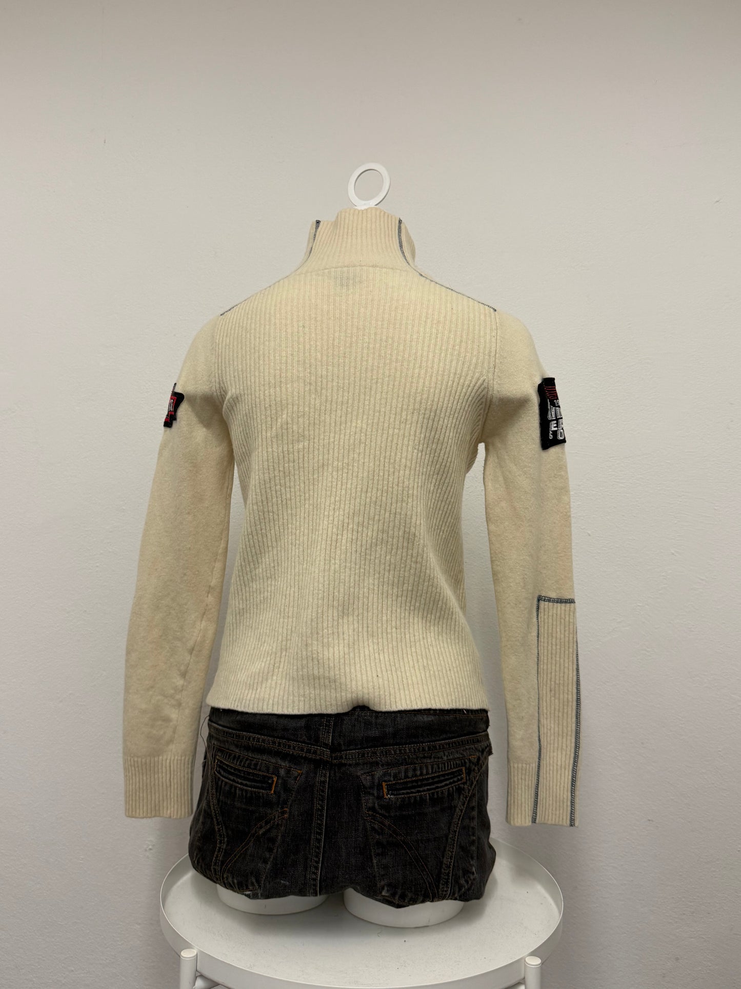 Calvin Klein Patchwork Wool Knit Jumper (XL)