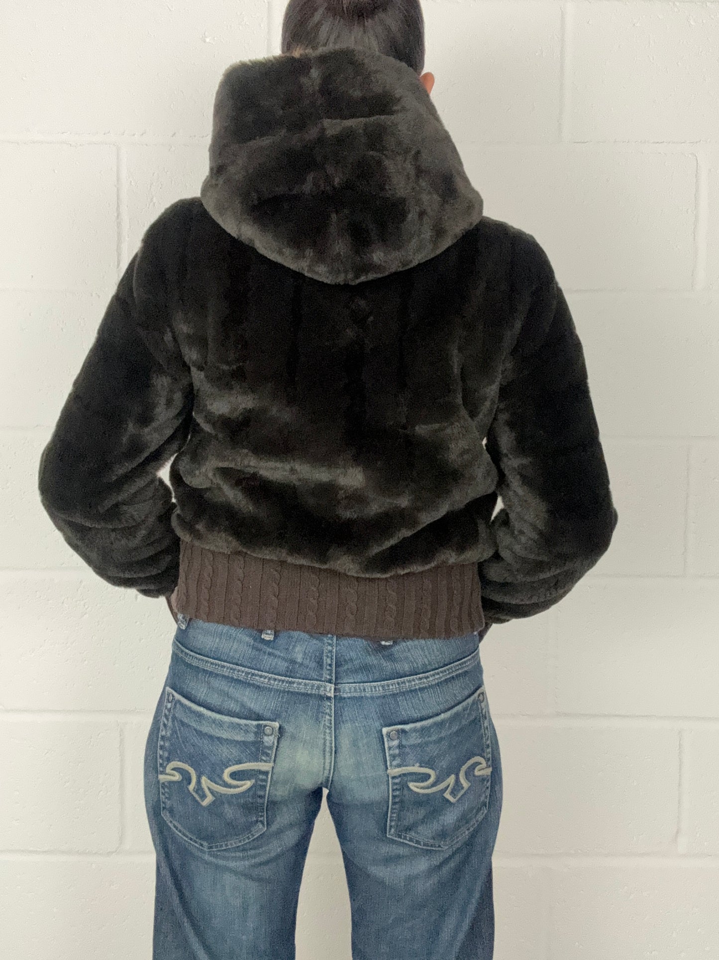 Juicy Couture Faux Fur Bomber Jacket (M)