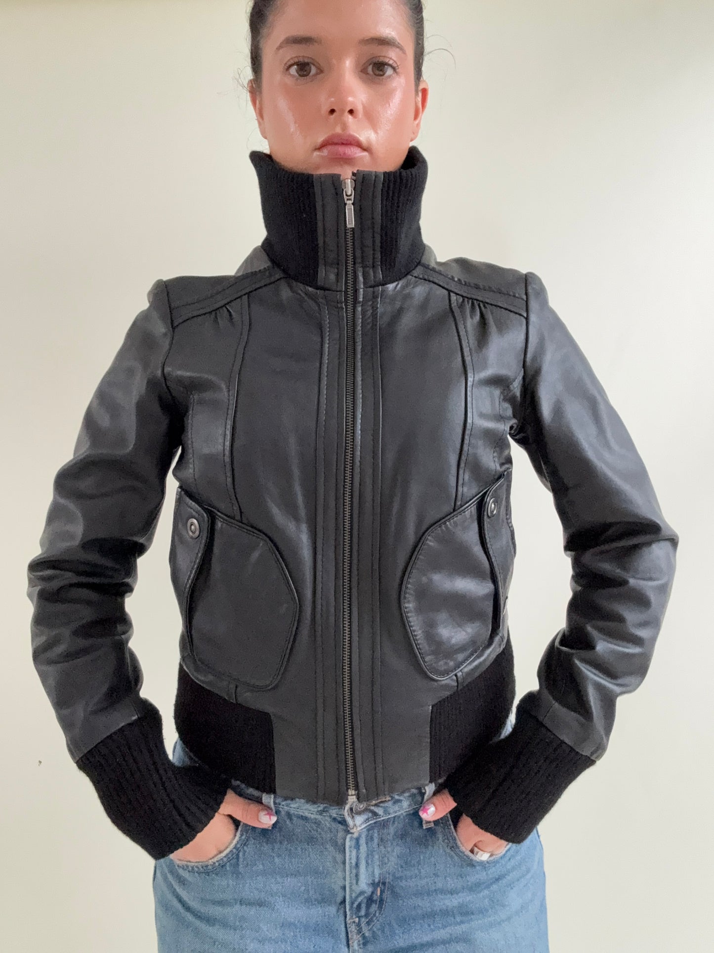 Oasis Leather Jacket (UK12)