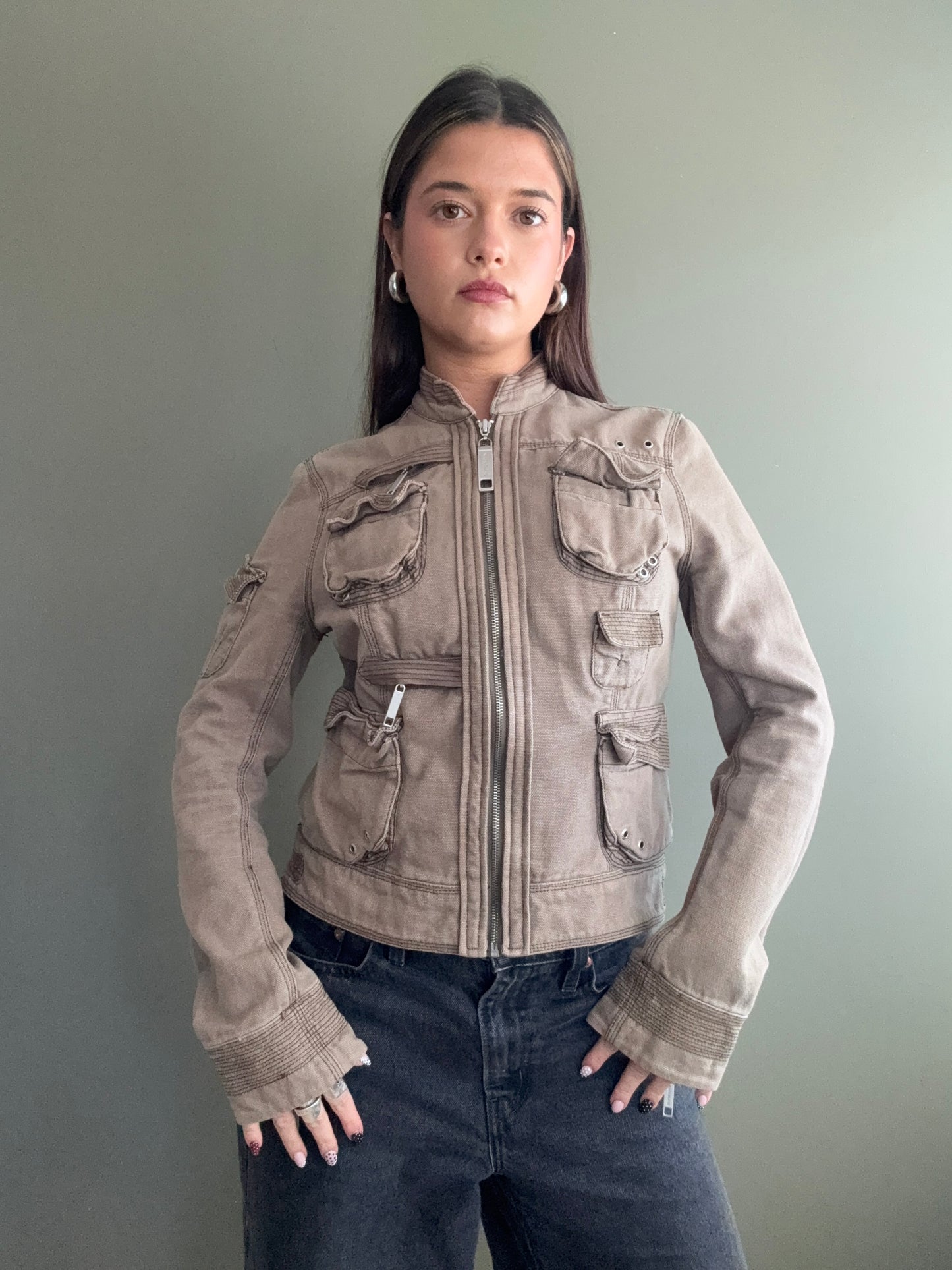 Y2K Cargo Jacket (UK12)