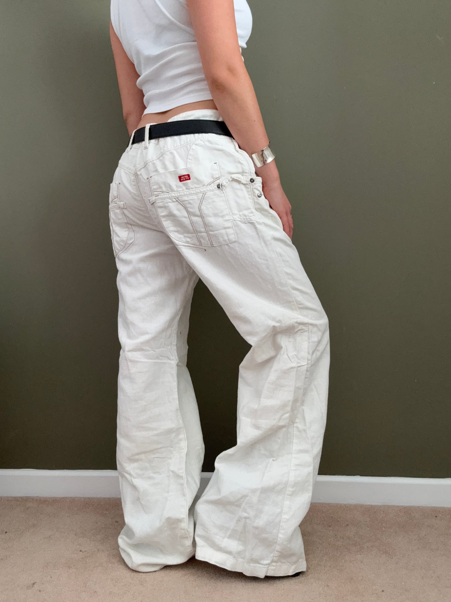 Miss Sixty White Baggy Trouser (33)