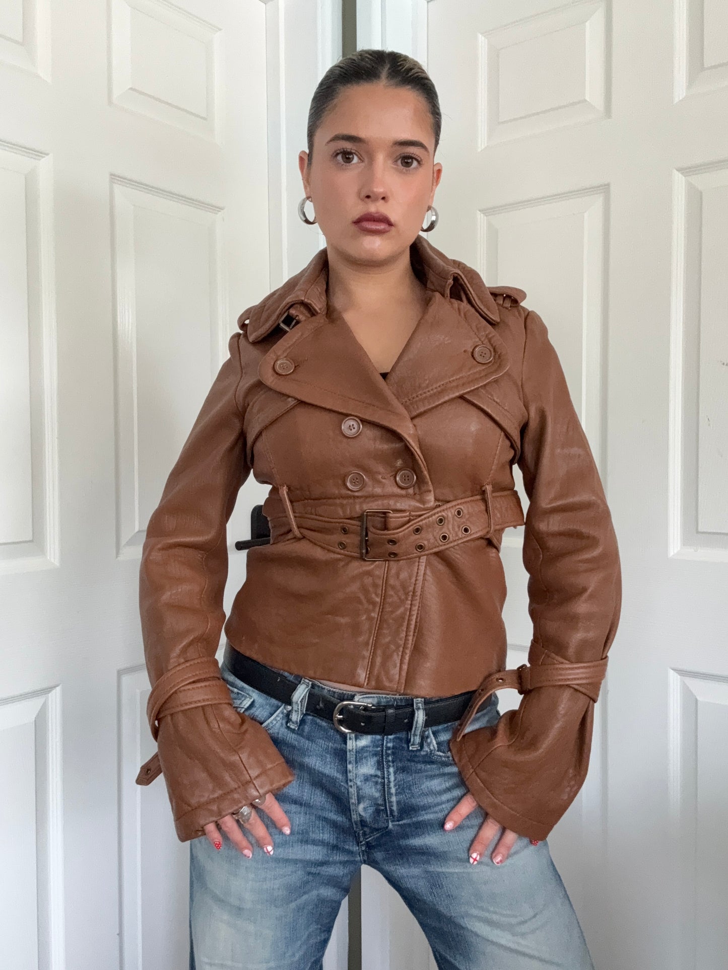 Allsaints Leather 2 in 1 Jacket (UK10)