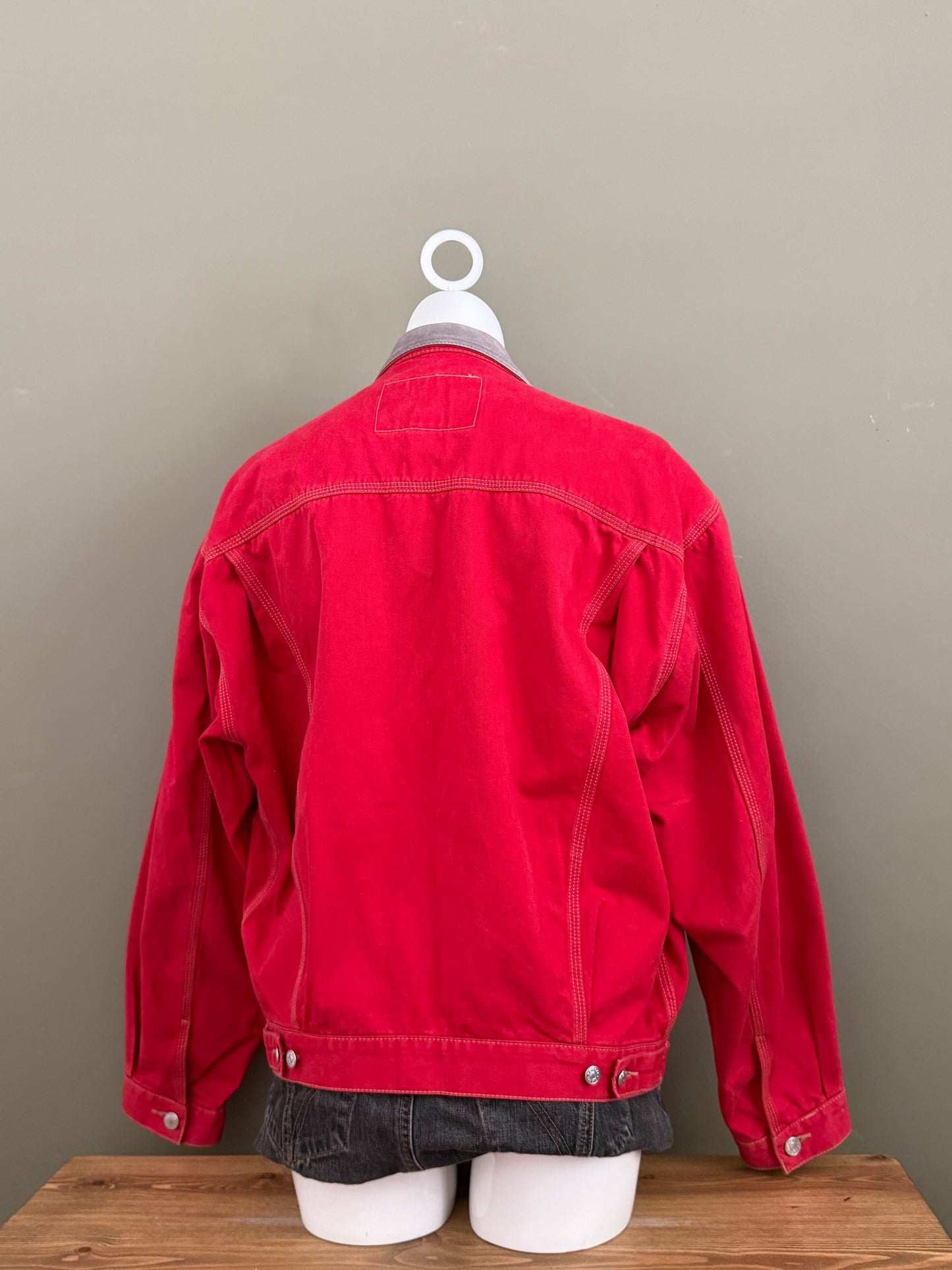 Diesel Red Trucker Jacket (M)