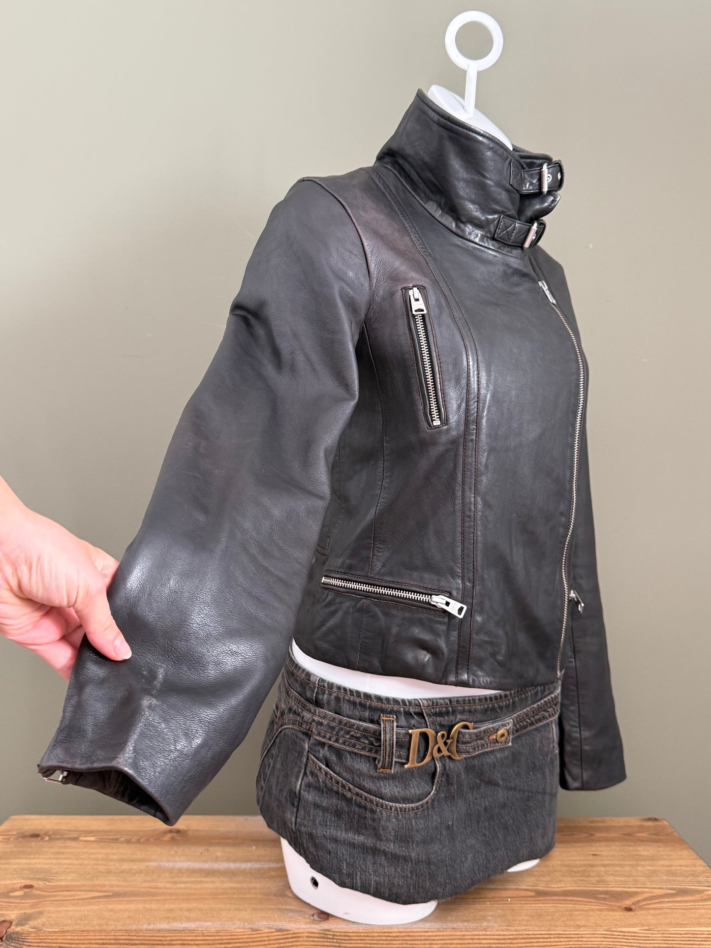 Allsaints Leather Buckle Jacket (UK10)