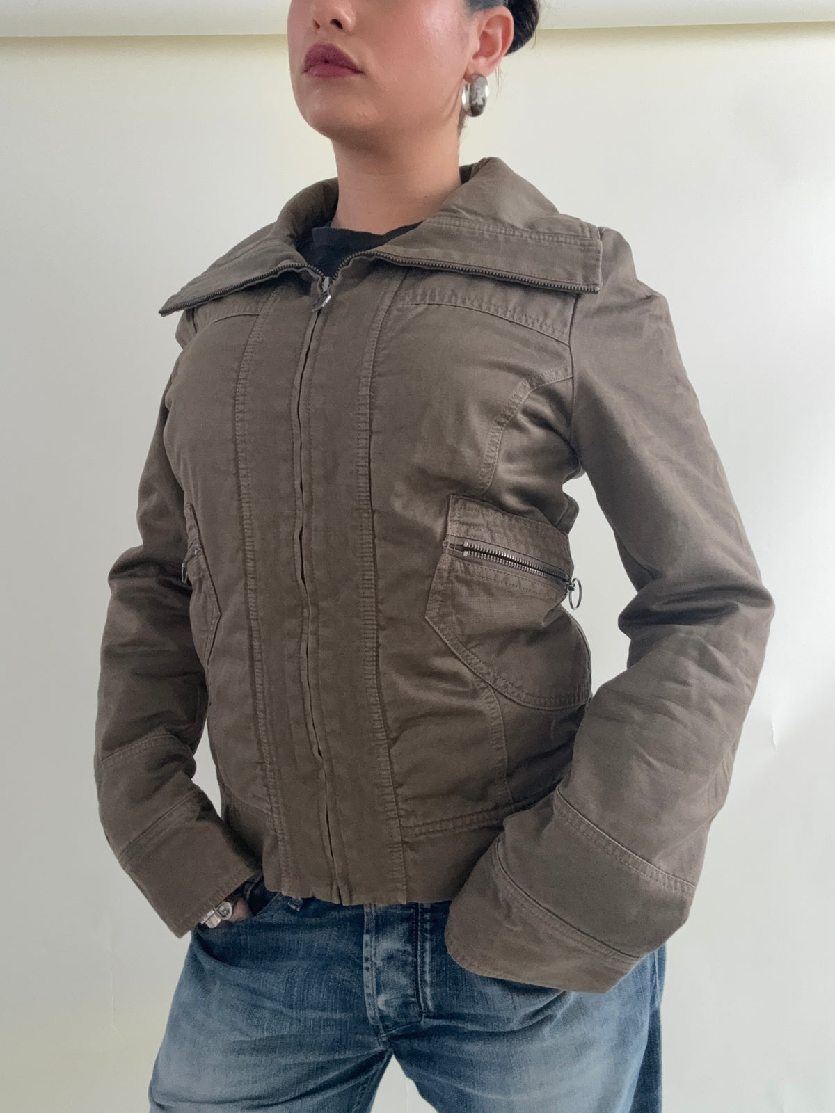 Diesel Funnel Neck Fitted Jacket (M)