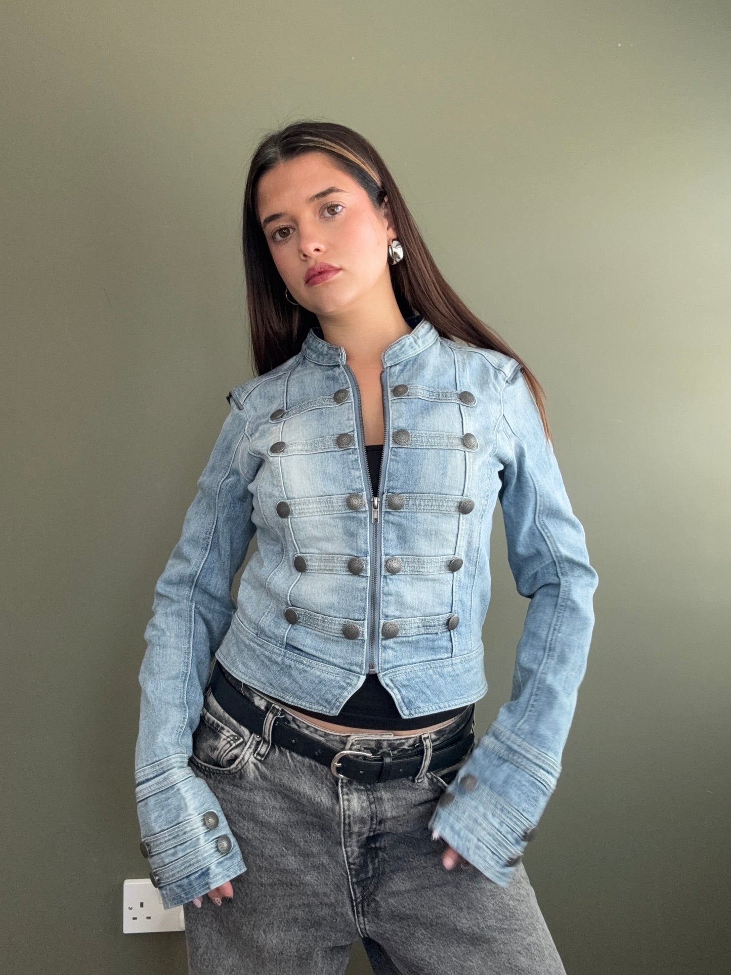 Denim Military Jacket (UK12)