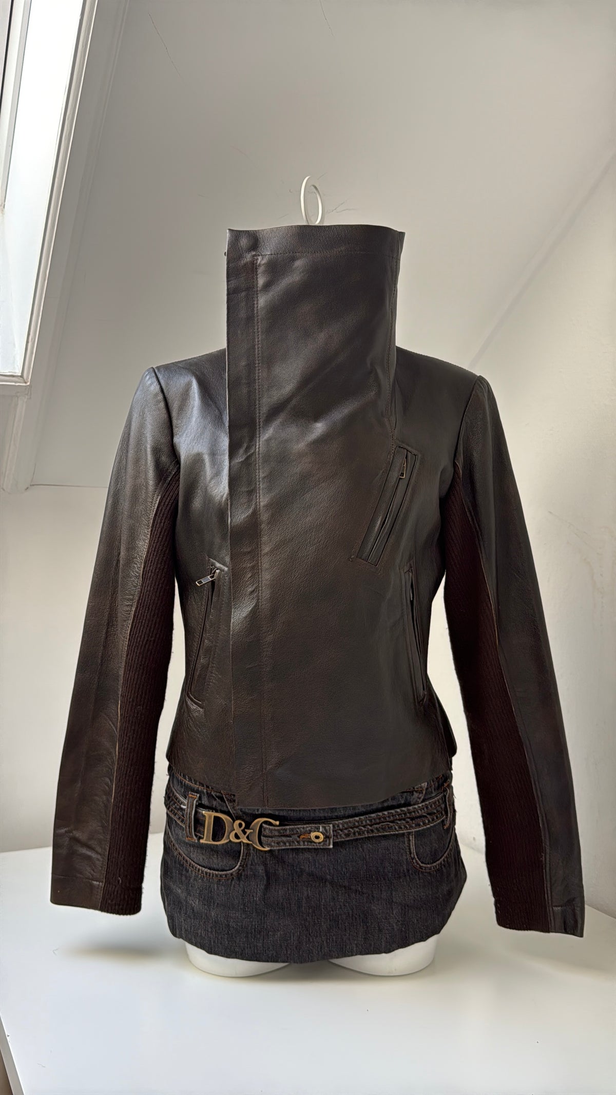 Morgan De Toi Leather Asymmetric Jacket (S)