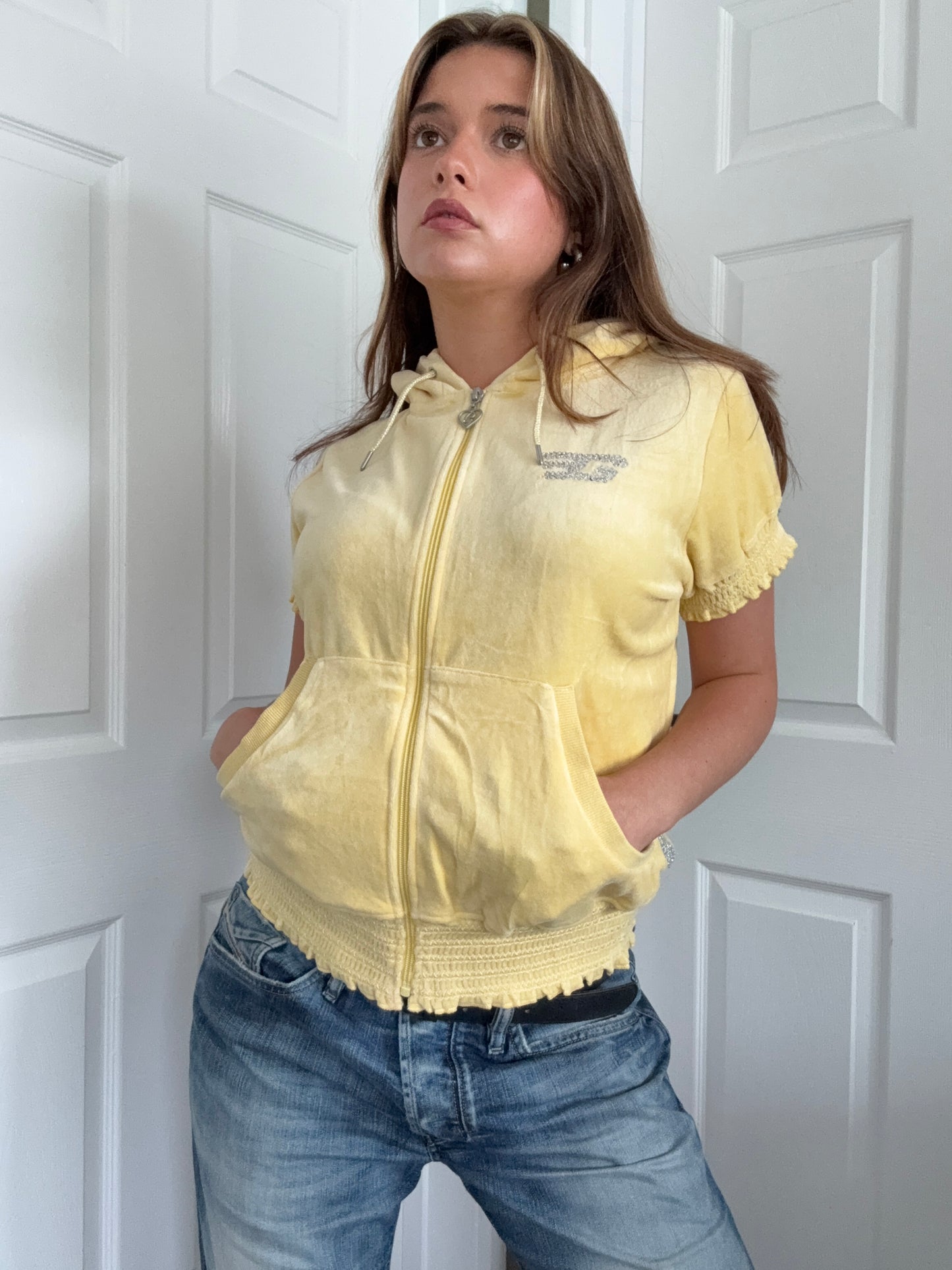 Golddigga Velour Hoodie (UK14)