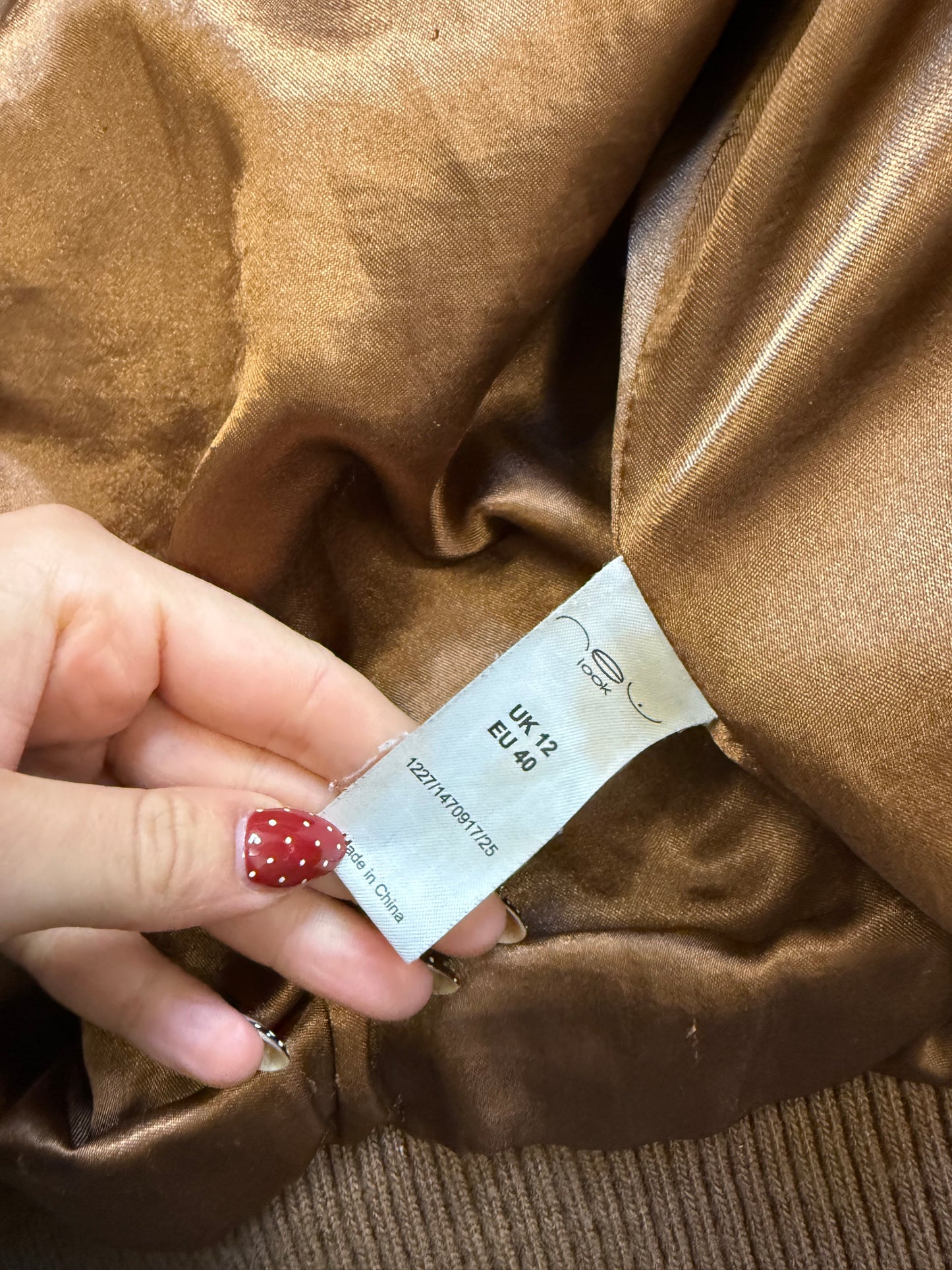 Fitted Leather Jacket (UK12)