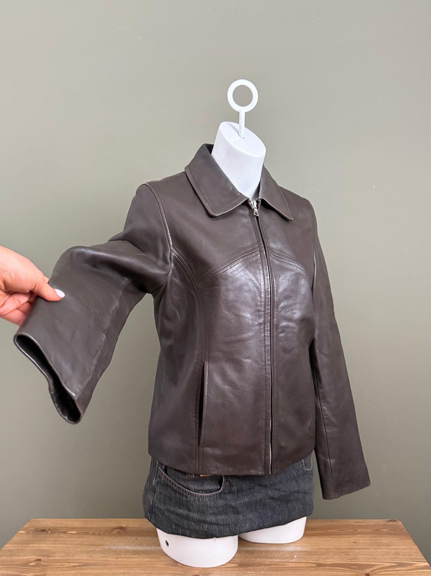 Guess Leather Jacket (UK14)