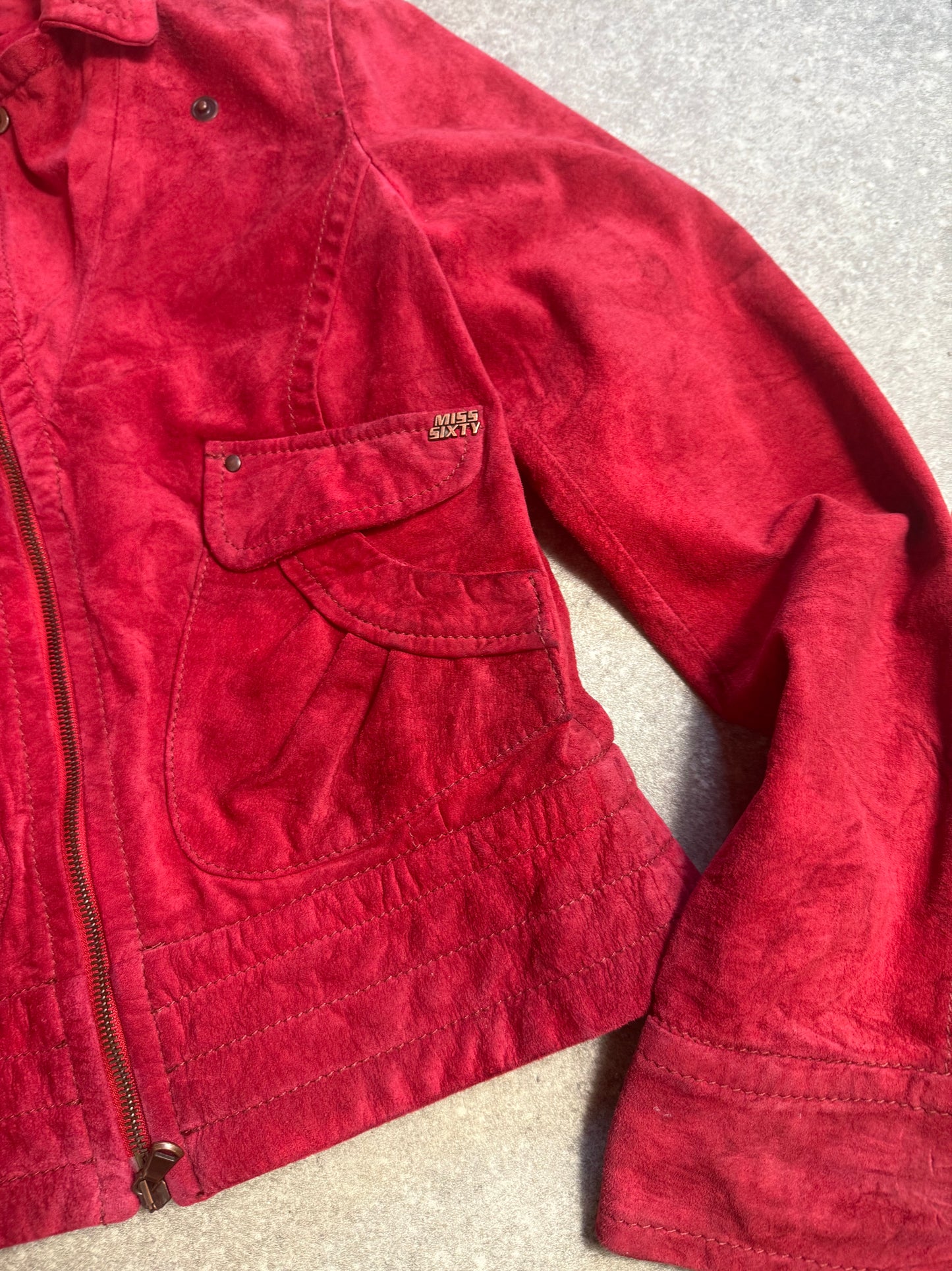 Miss Sixty Red Suede Jacket (M)