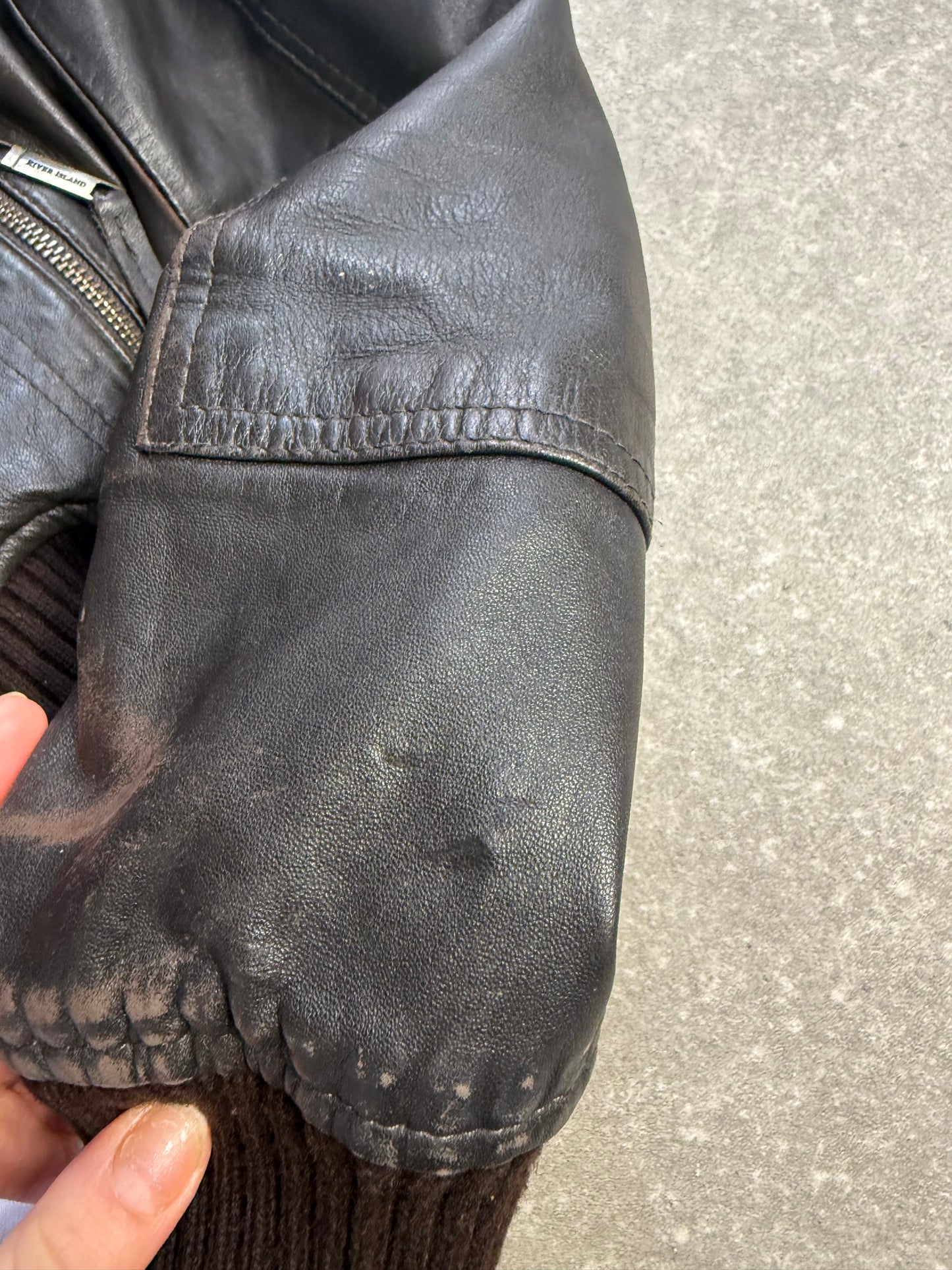 Fitted Leather Jacket (UK8)