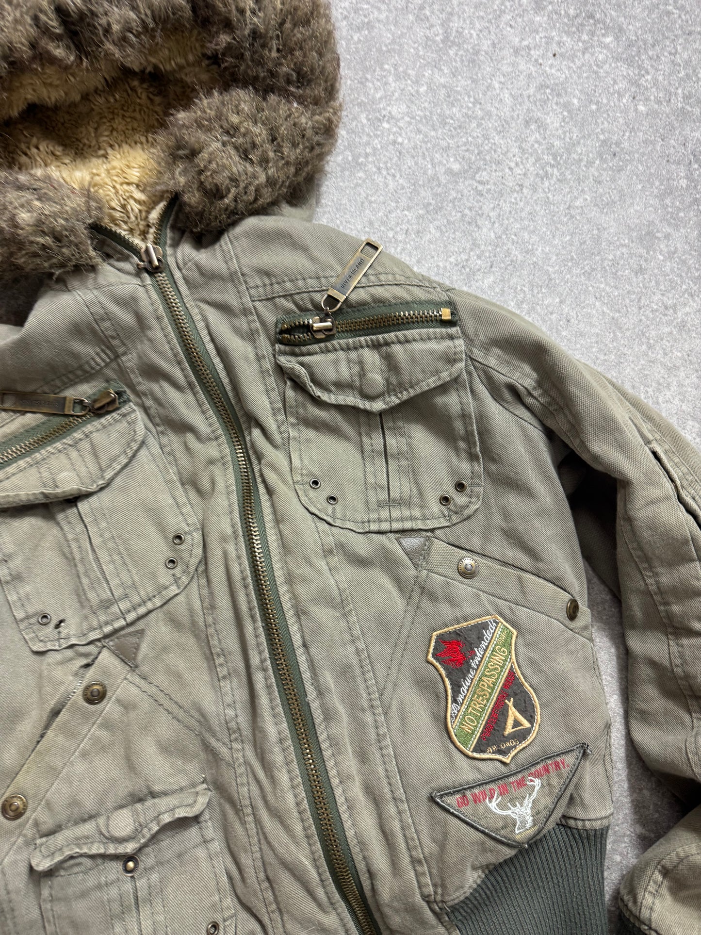 Khaki Cargo Jacket (UK10)