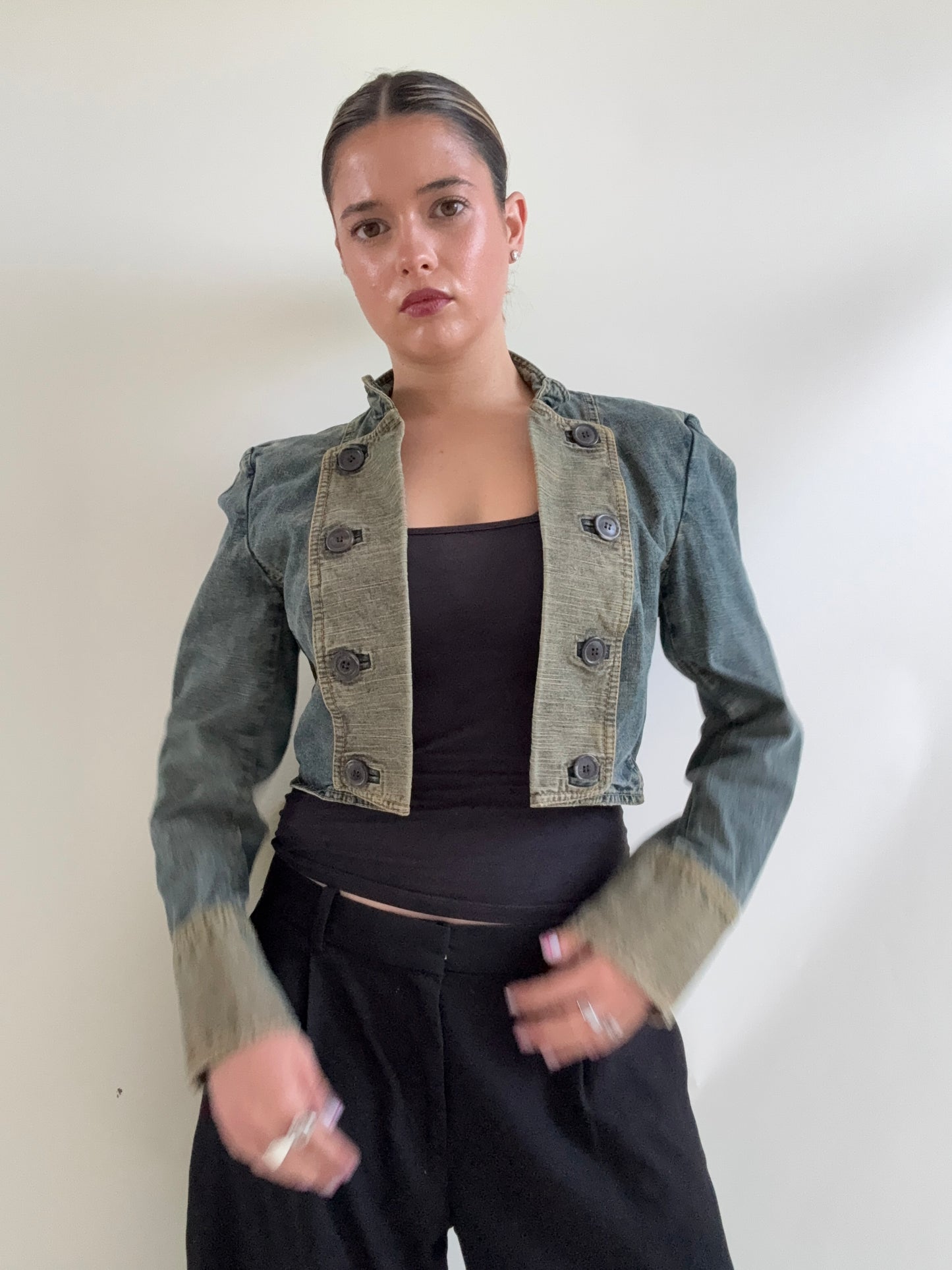Karen Millen Denim Military Jacket (UK12)