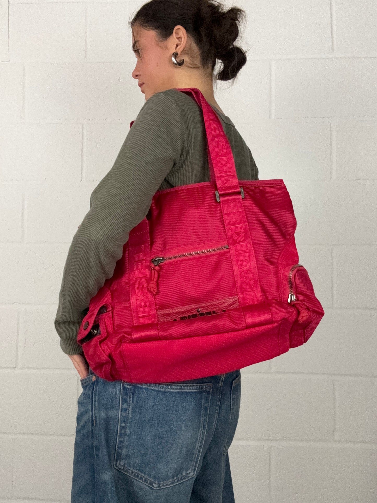 Pink Diesel Shoulder Bag