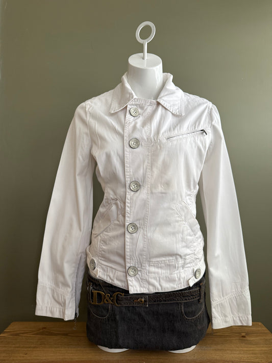 White Diesel Asymmetric Jacket (S)