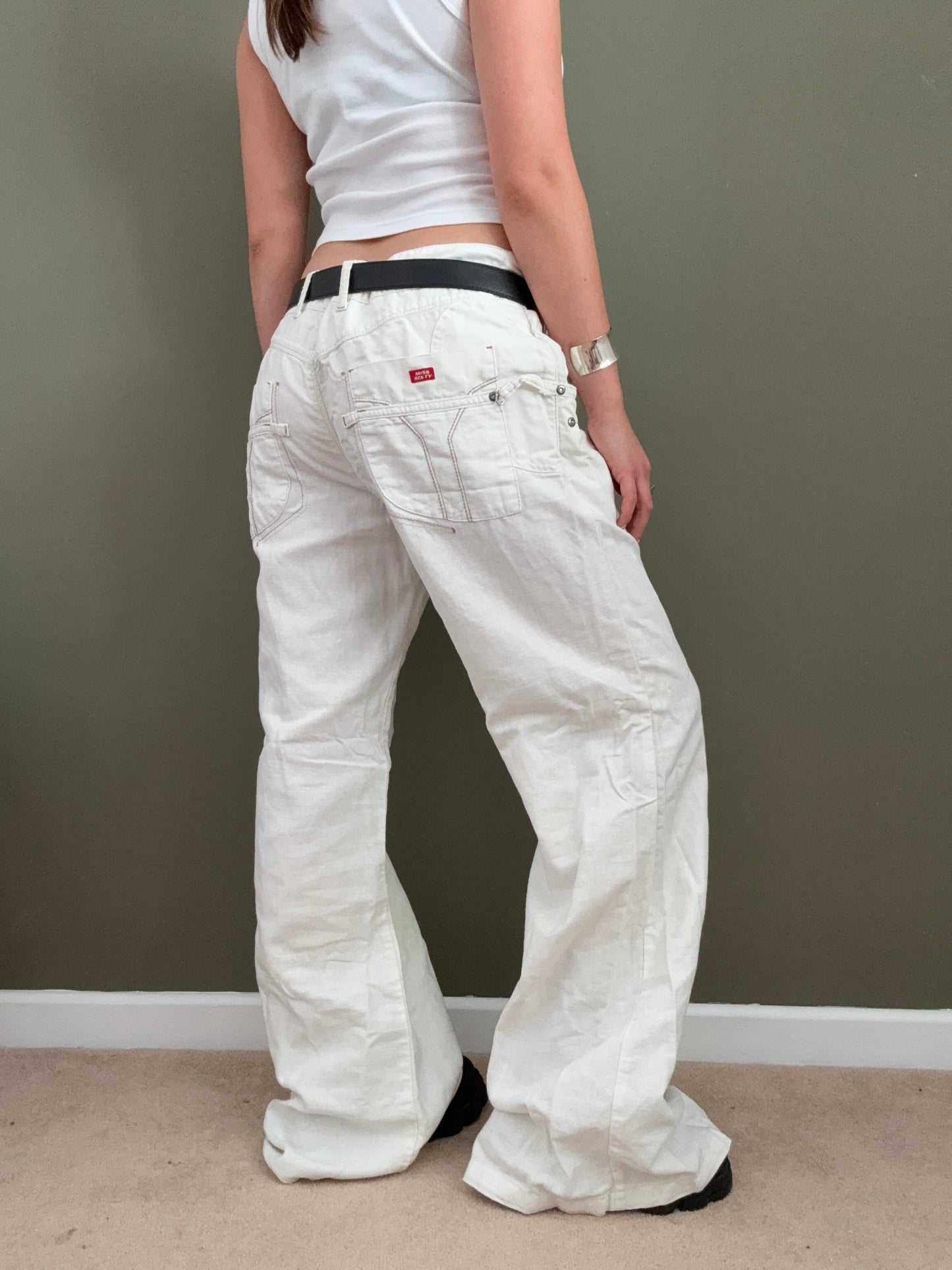 Miss Sixty White Baggy Trouser (33)
