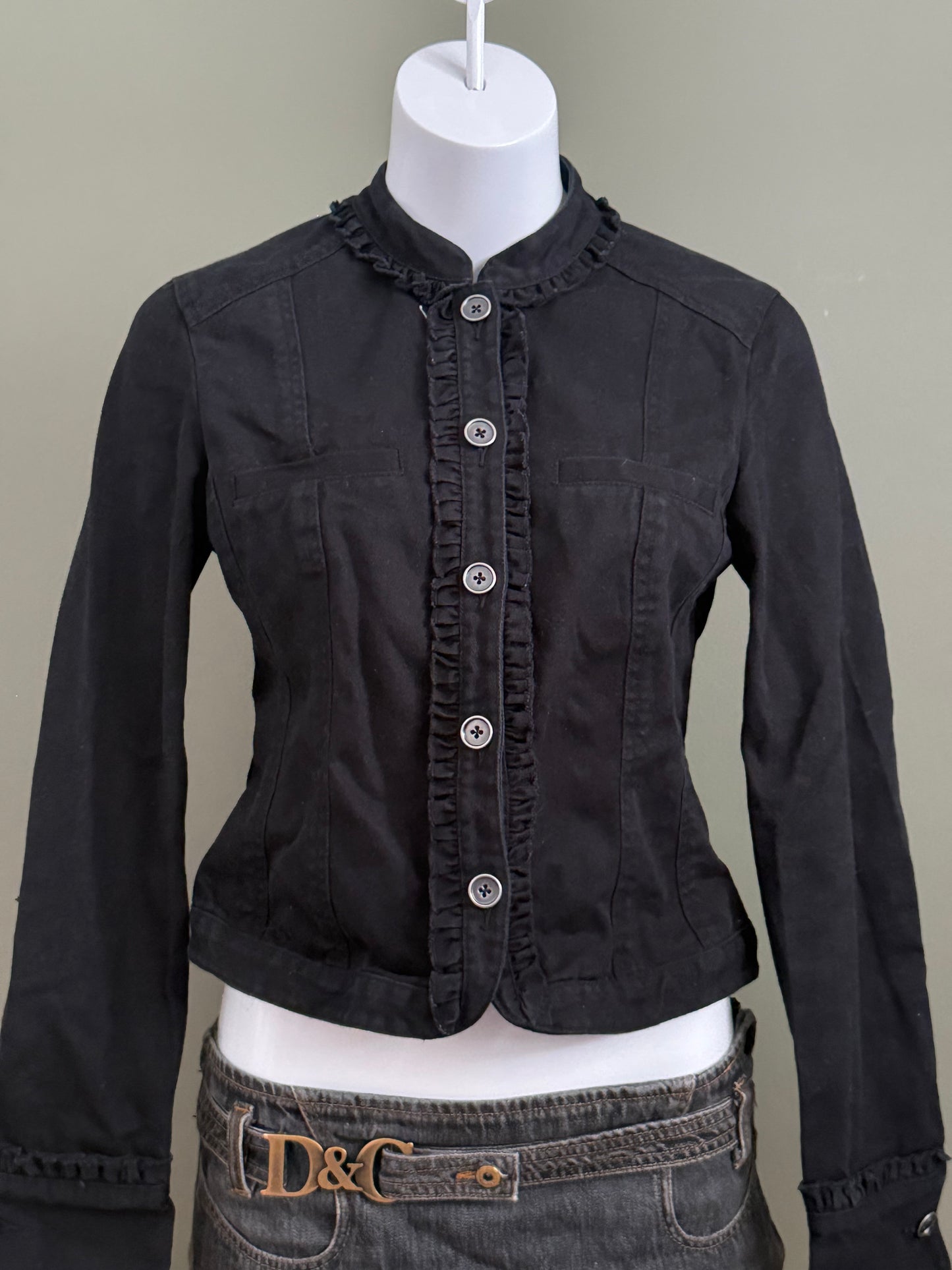 Laura Ashley Ruched Black Jacket (UK12)