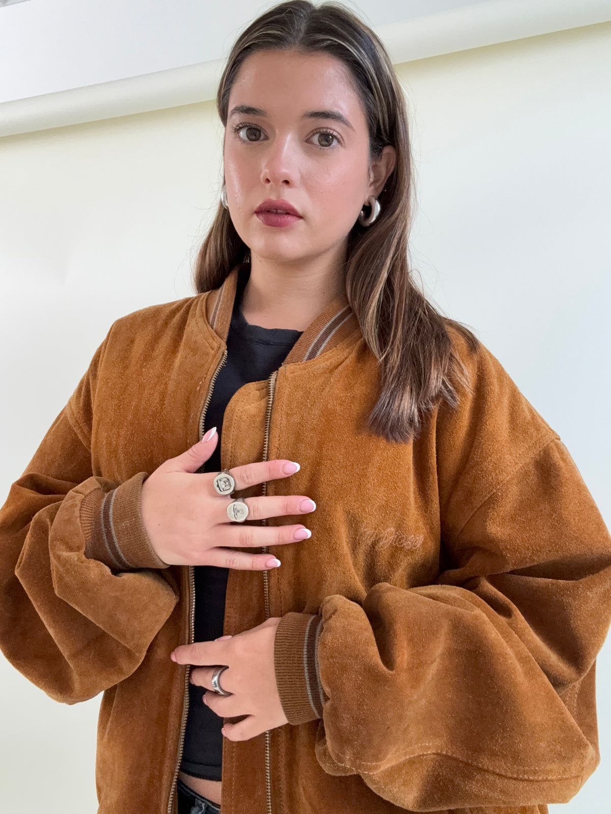 Vintage Diesel Suede Bomber Jacket (L)