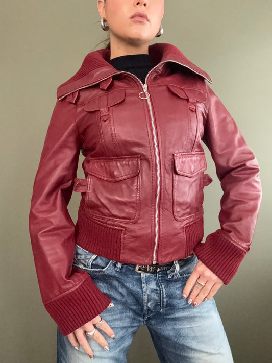 Red Leather Jacket (S)