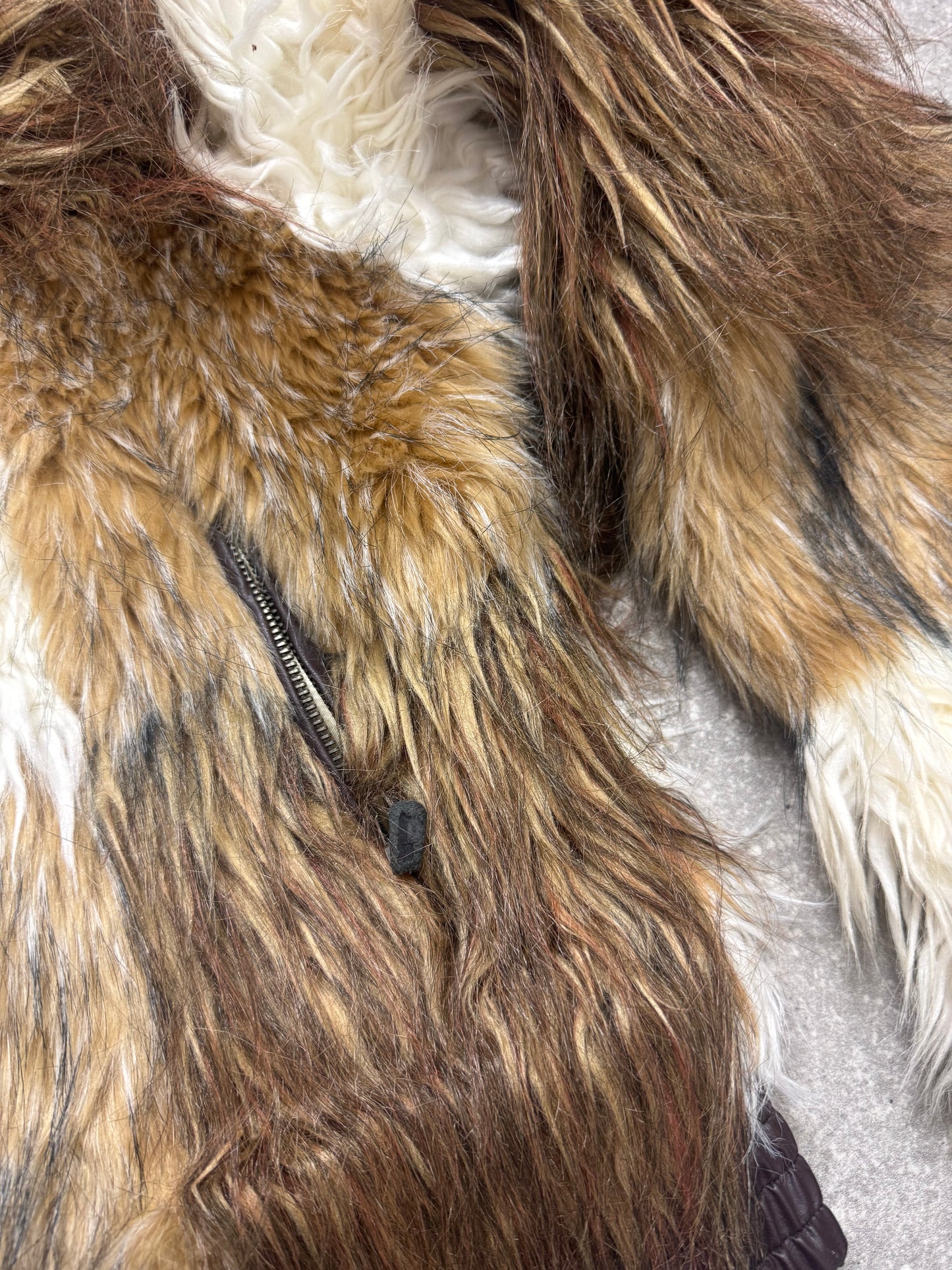 Hooch Faux Fur Patchwork Jacket (UK10)