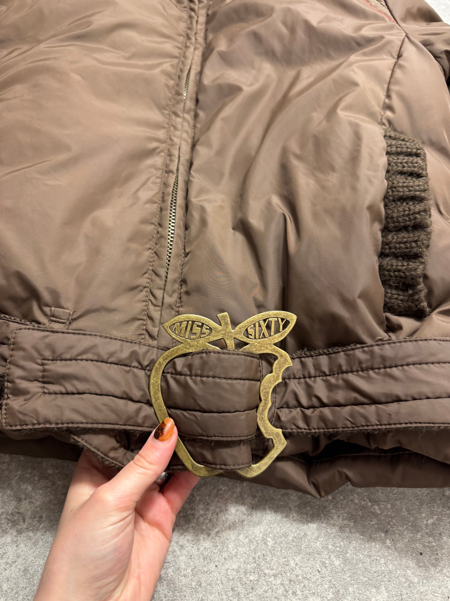 Miss Sixty Brown Puffer Jacket (M)