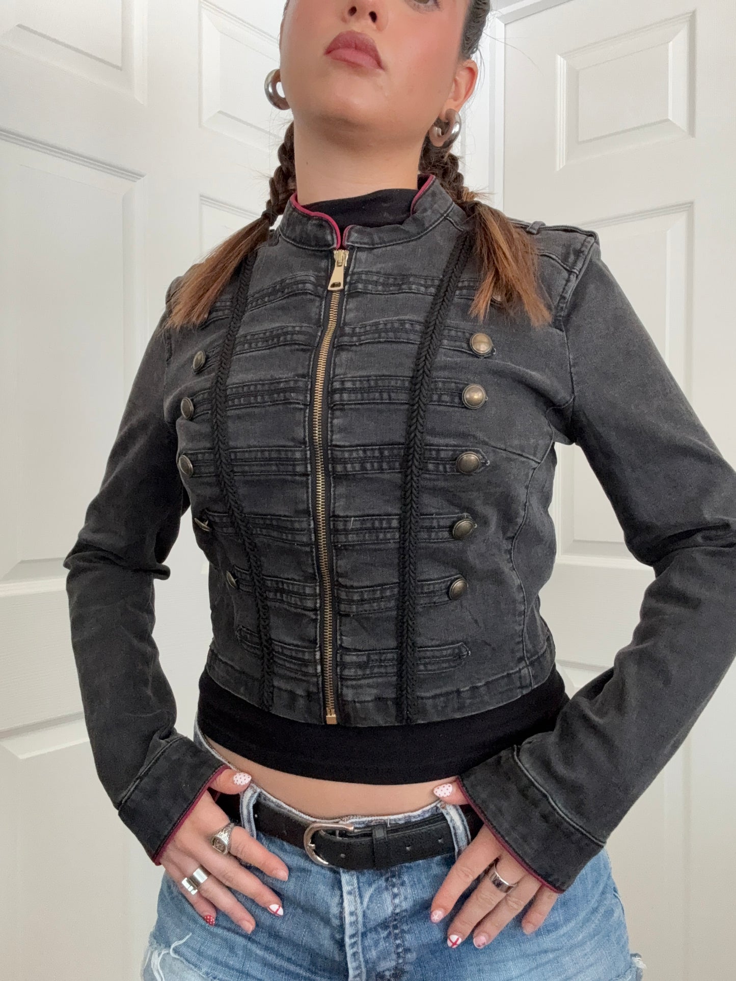 Guess Cropped Military Jacket (M)