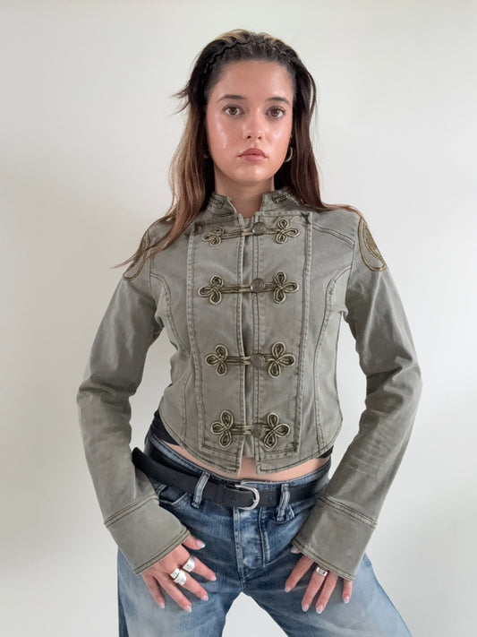 Jane Norman Cropped Military Jacket (UK12)