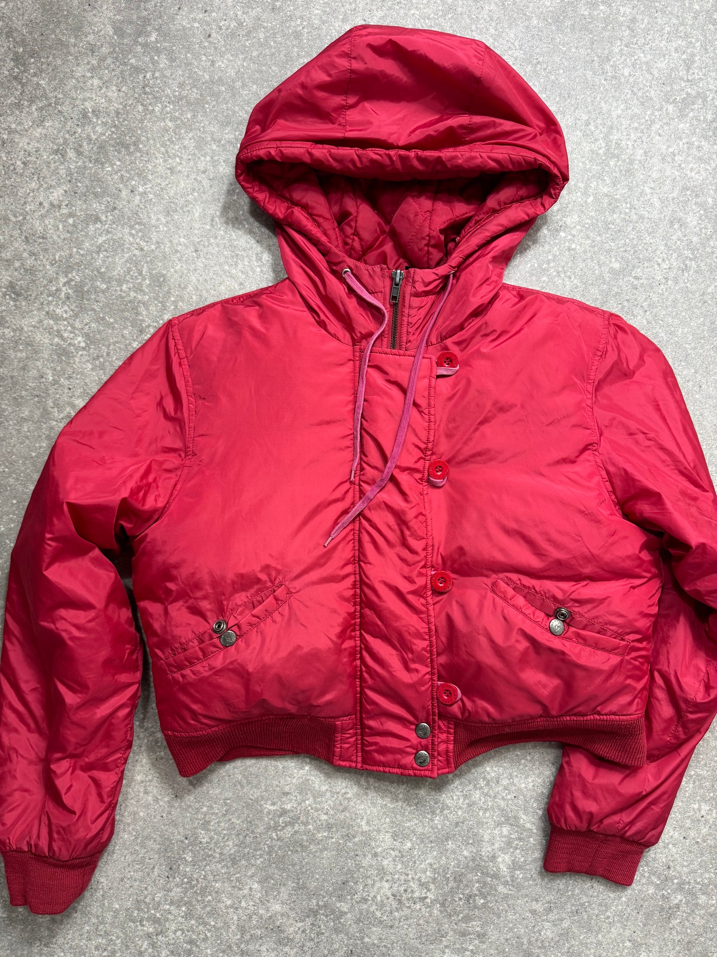 DKNY Red Puffer Jacket