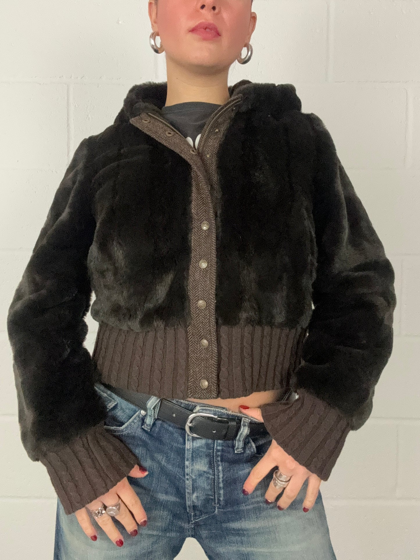 Juicy Couture Faux Fur Bomber Jacket (M)