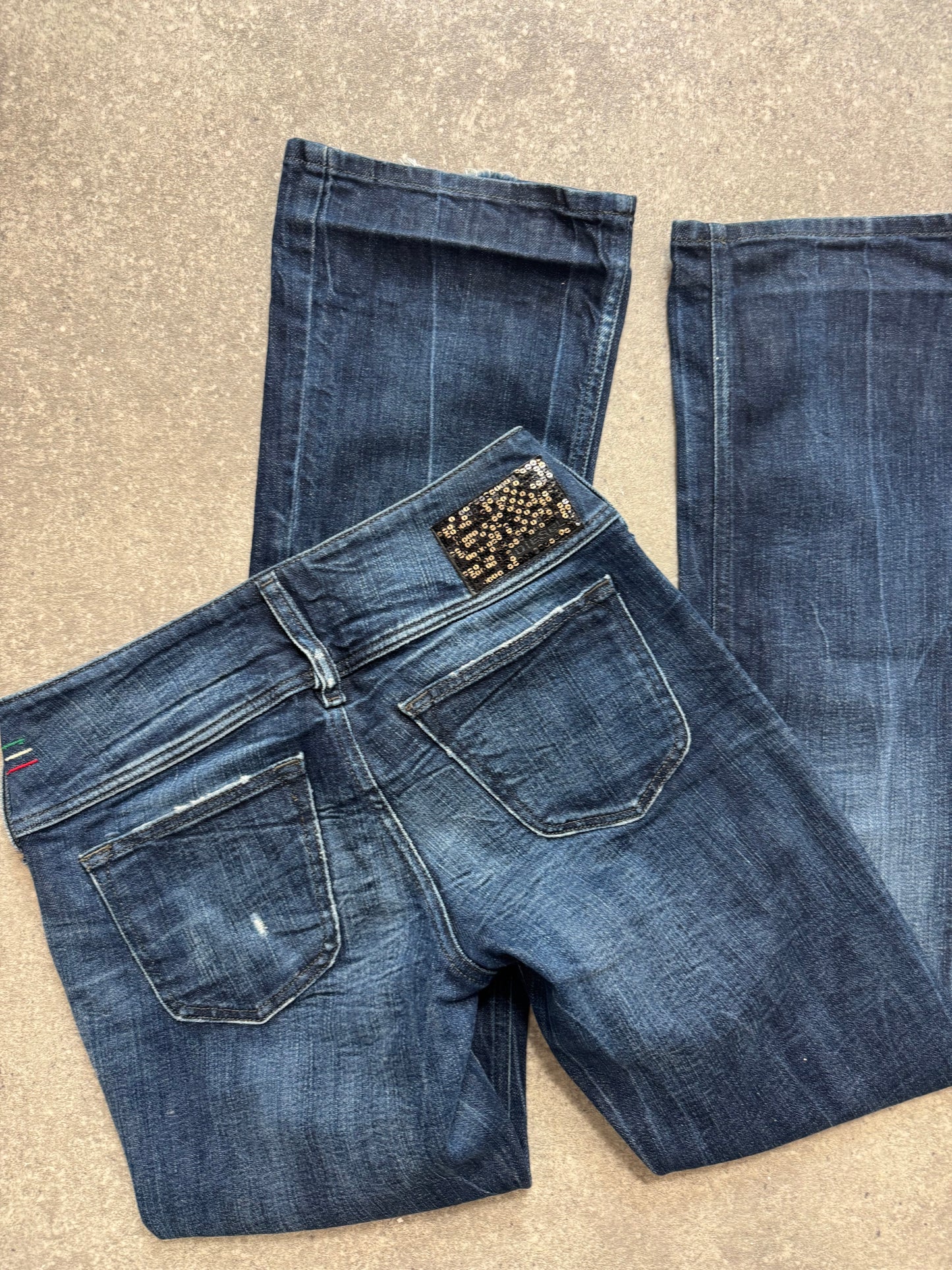 Diesel Low Rise Flared Jeans