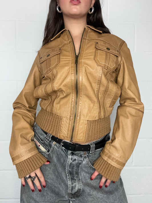 Y2K Leather Fitted Jacket