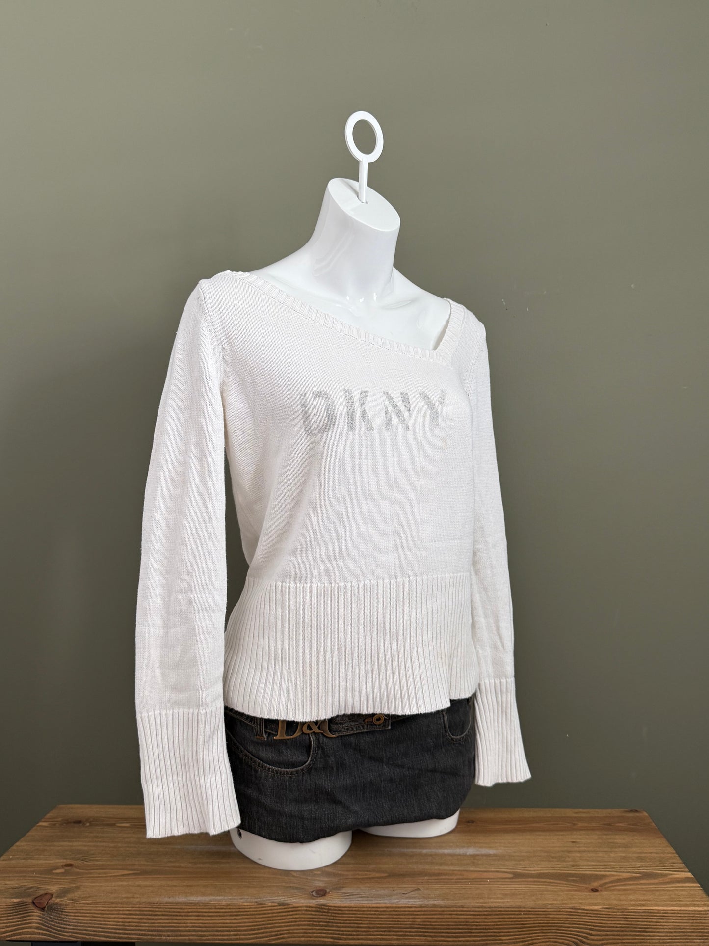 DKNY Asymmetric Knit Jumper (L)