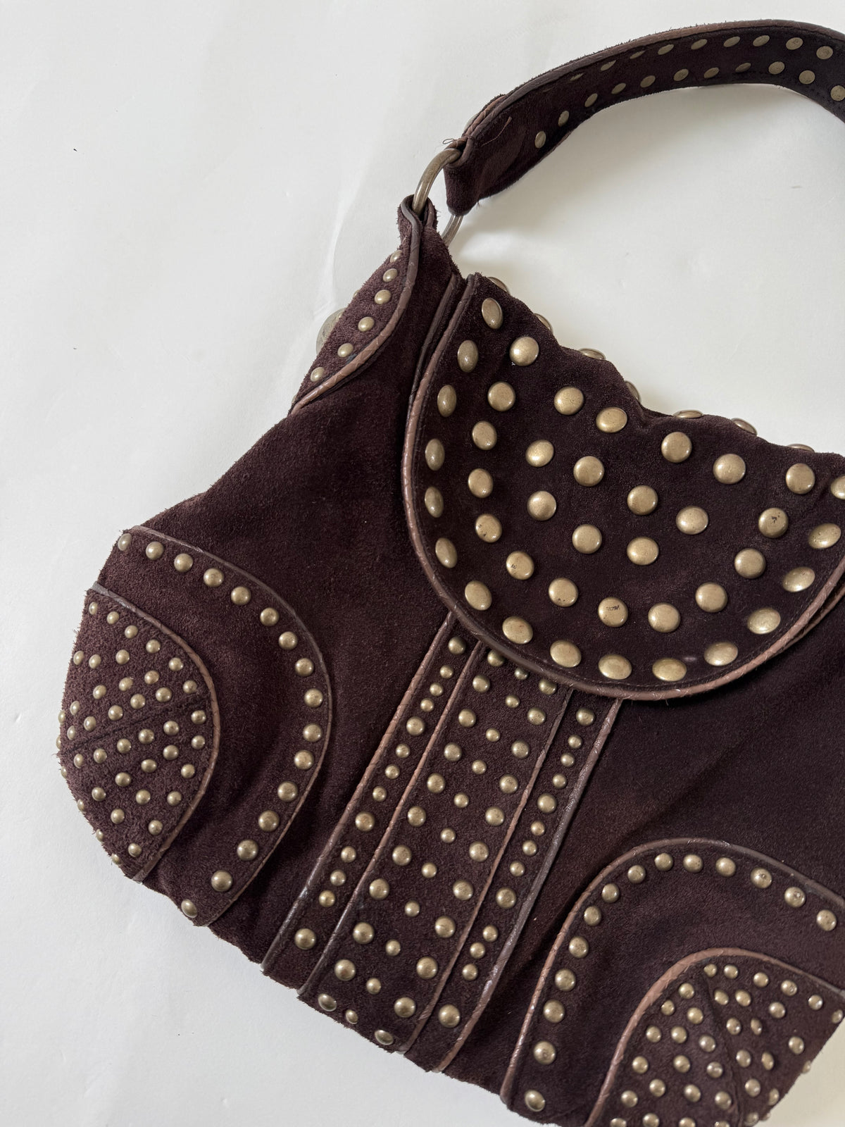 DKNY Studded Suede Handbag