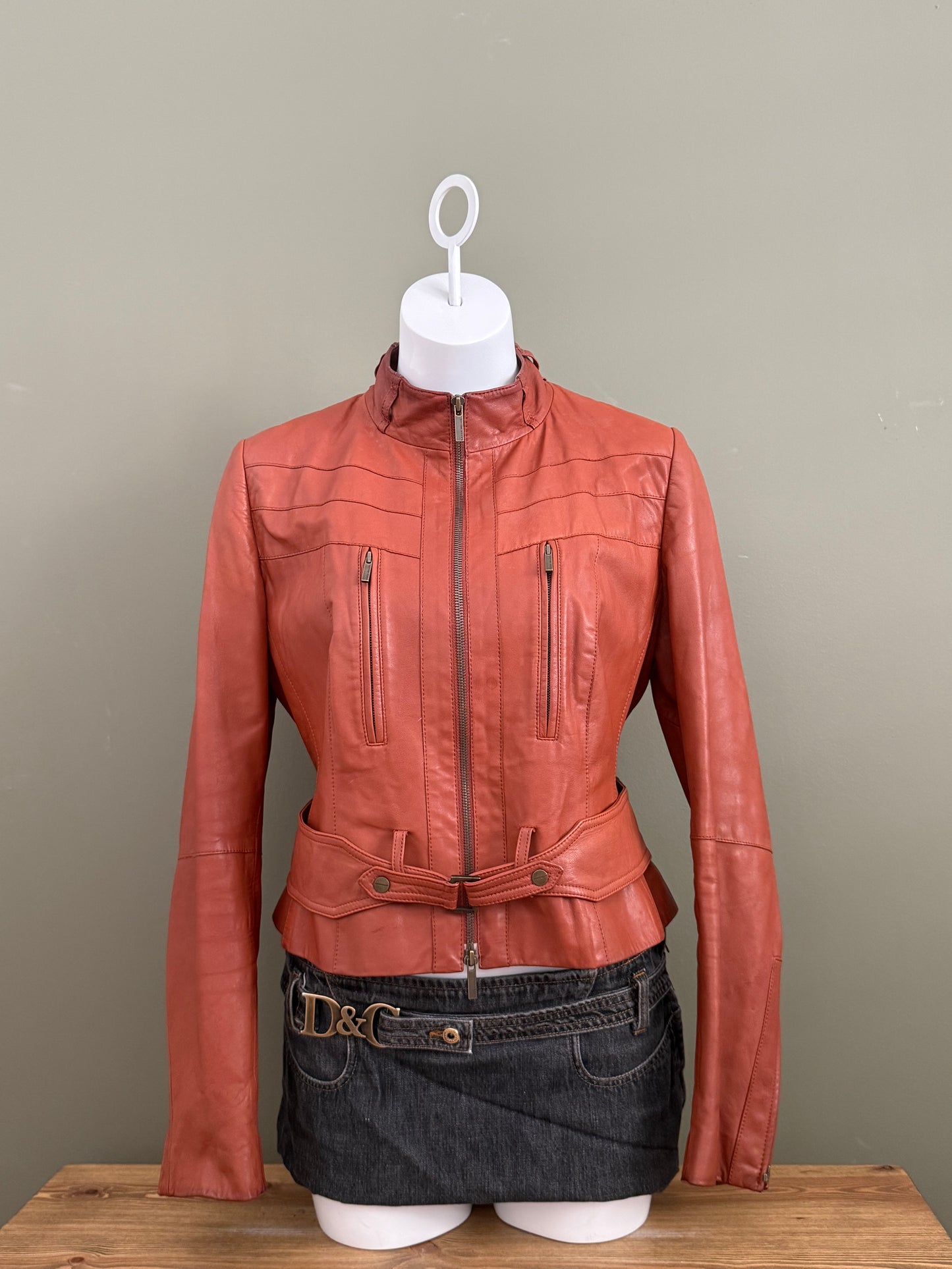 Karen Millen Leather Jacket (UK14)