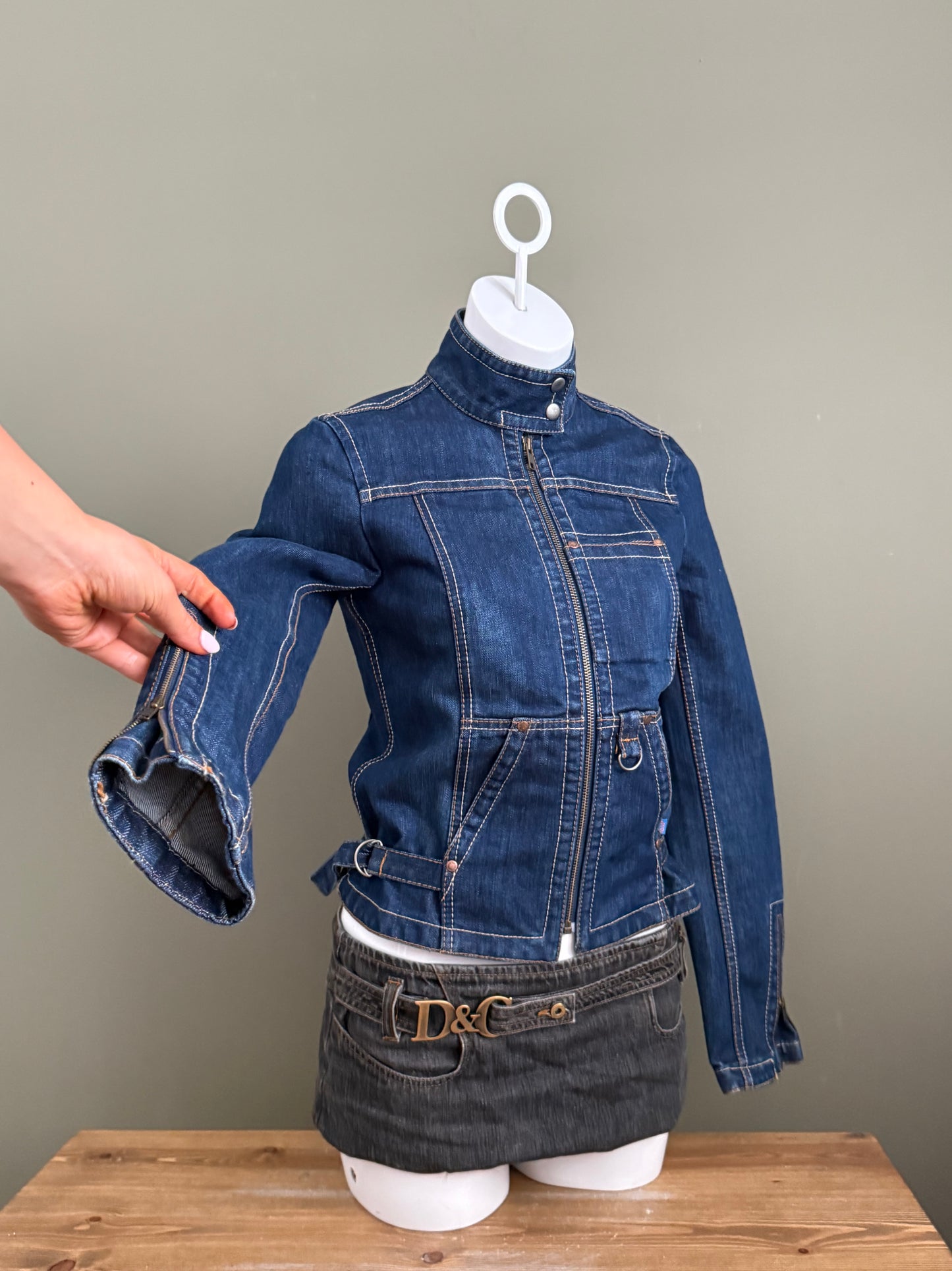French Connection Denim Cargo Jacket (UK10)
