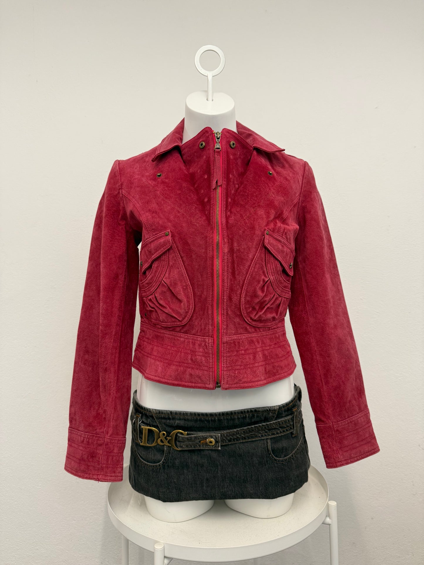 Red Suede Jacket (UK12)