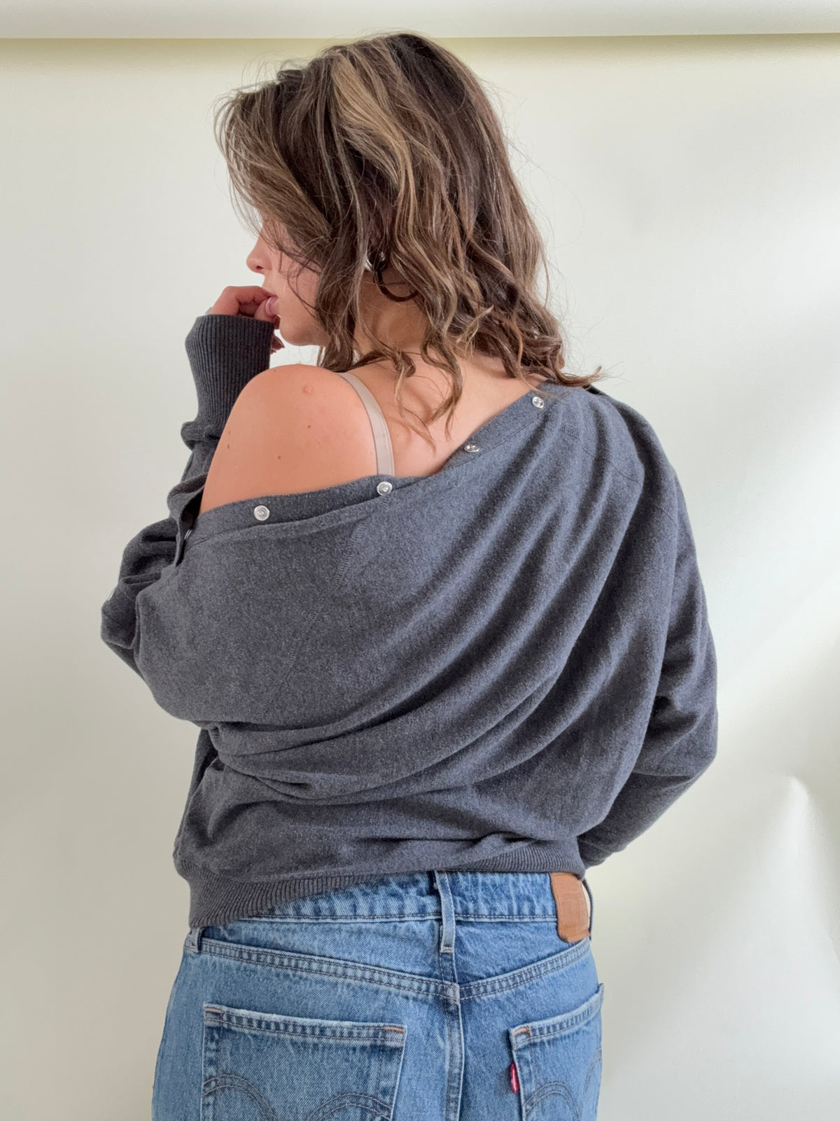 Allsaints Batwing Popper Jumper (M)