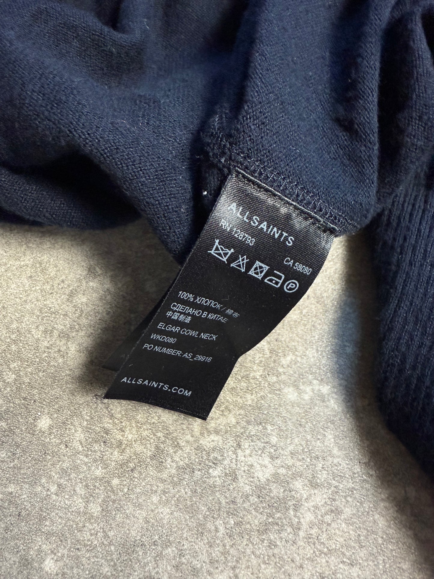 Navy Allsaints Batwing Jumper (L)