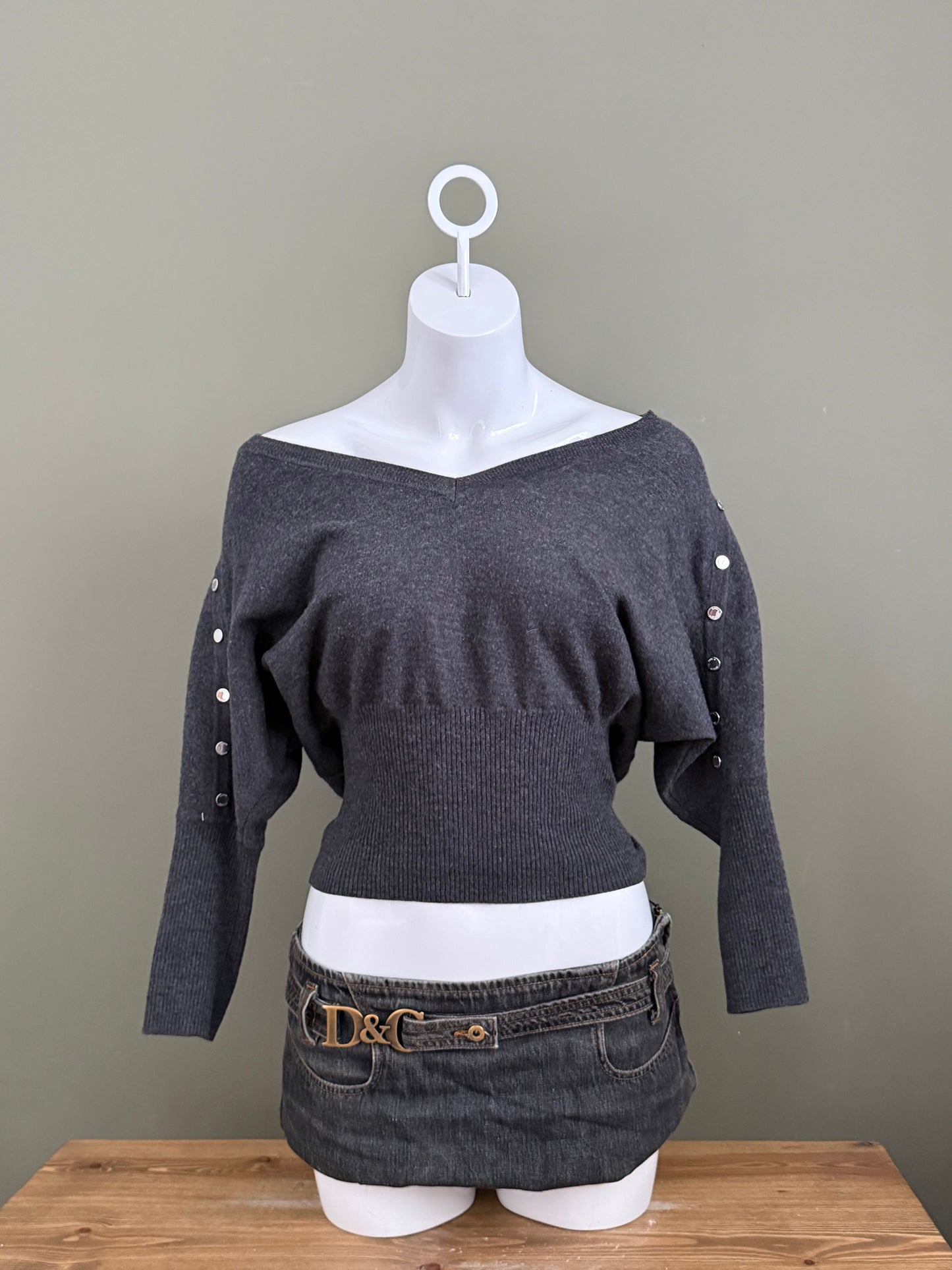 Karen Millen Wool Batwing Top (S)