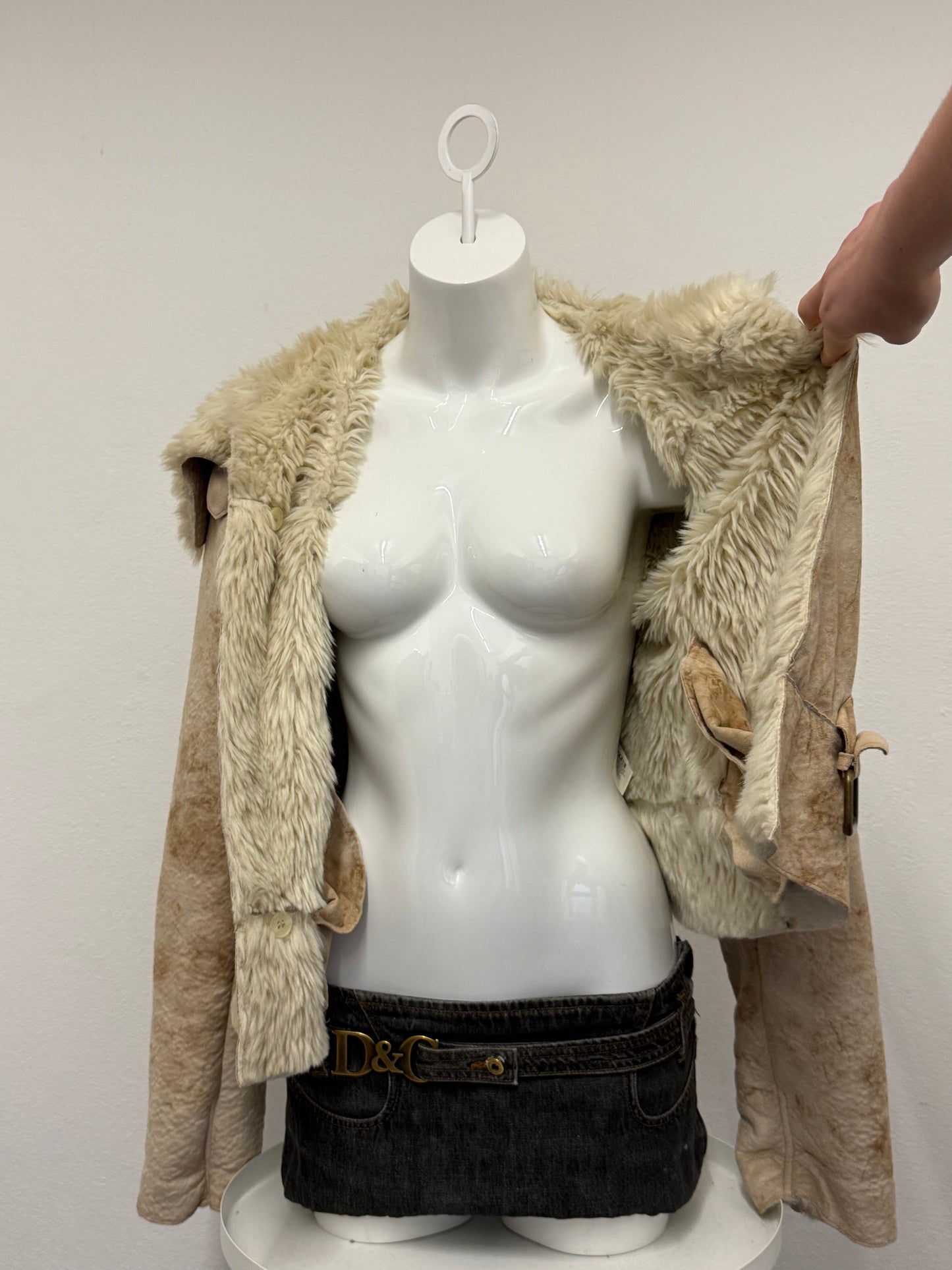Faux Fur Armani Buckle Jacket (UK14)