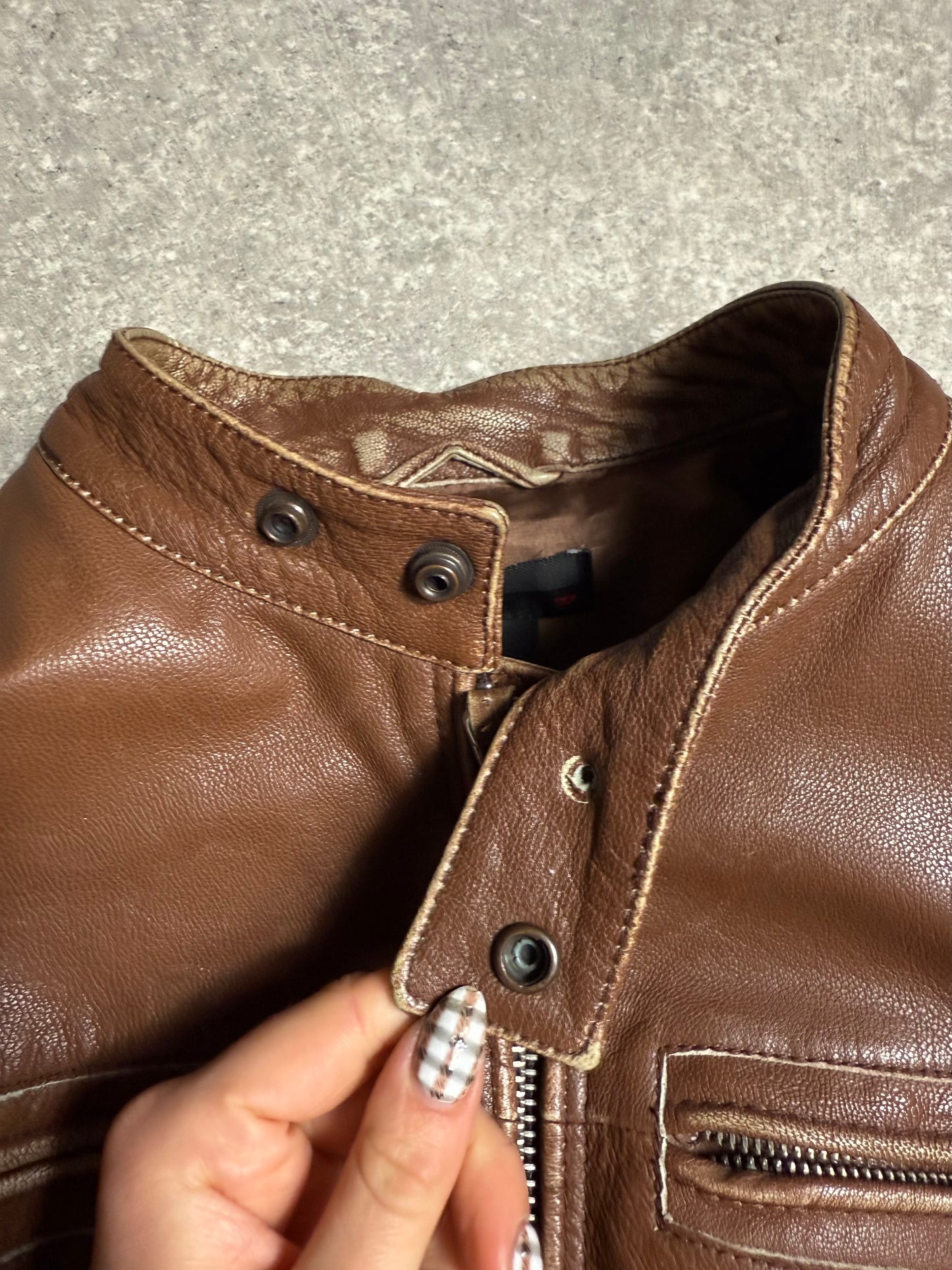 Vintage Diesel Leather Jacket (L)