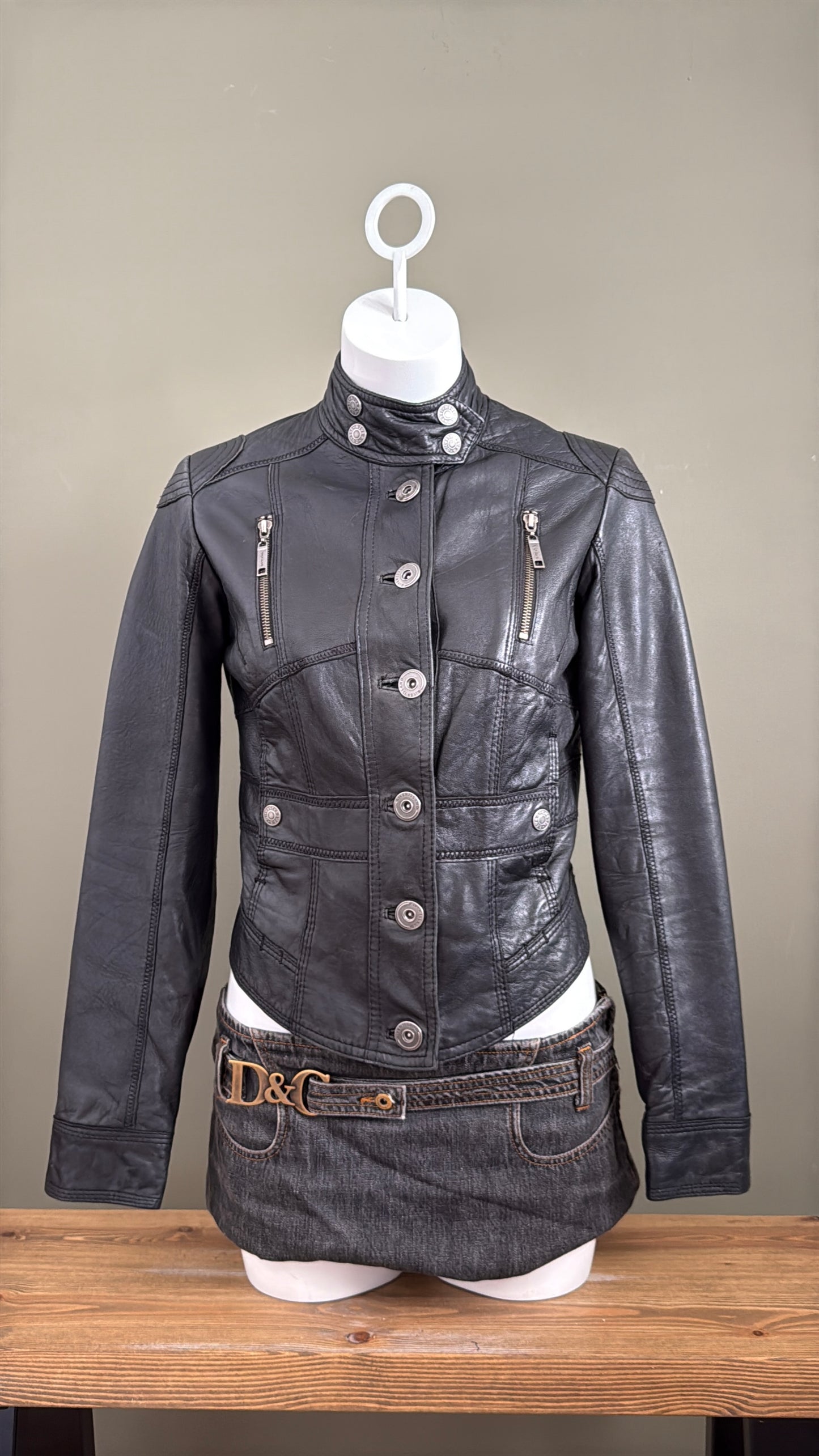 Leather Corset Jacket (UK12)