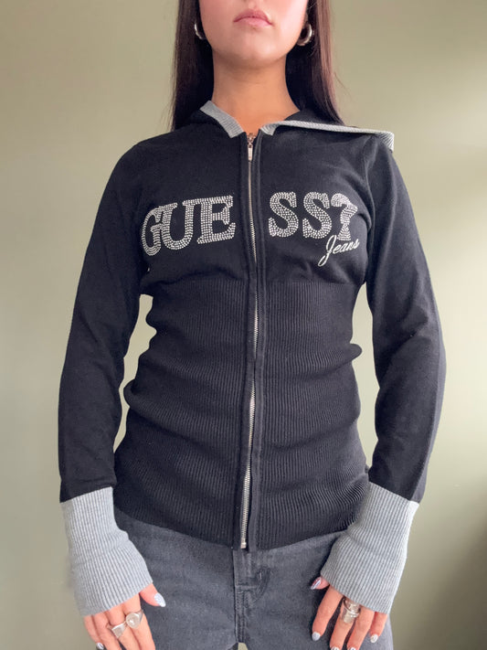 Guess Knitted Zip Hoodie (M)