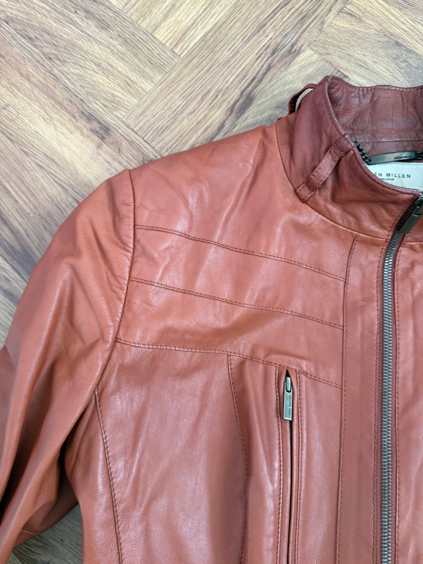 Karen Millen Leather Jacket (UK14)