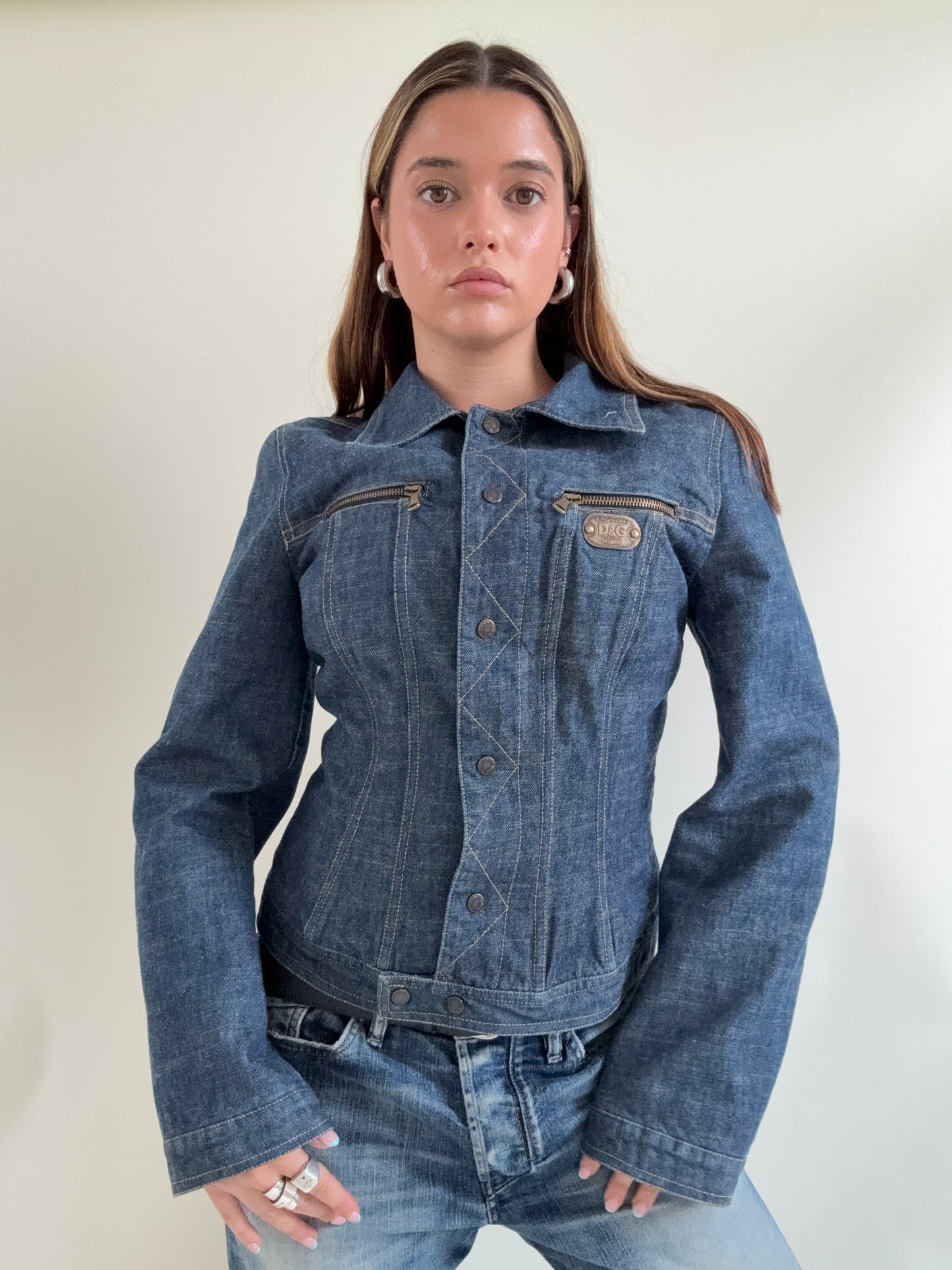 Vintage Dolce & Gabbana Fitted Denim Jacket (M)